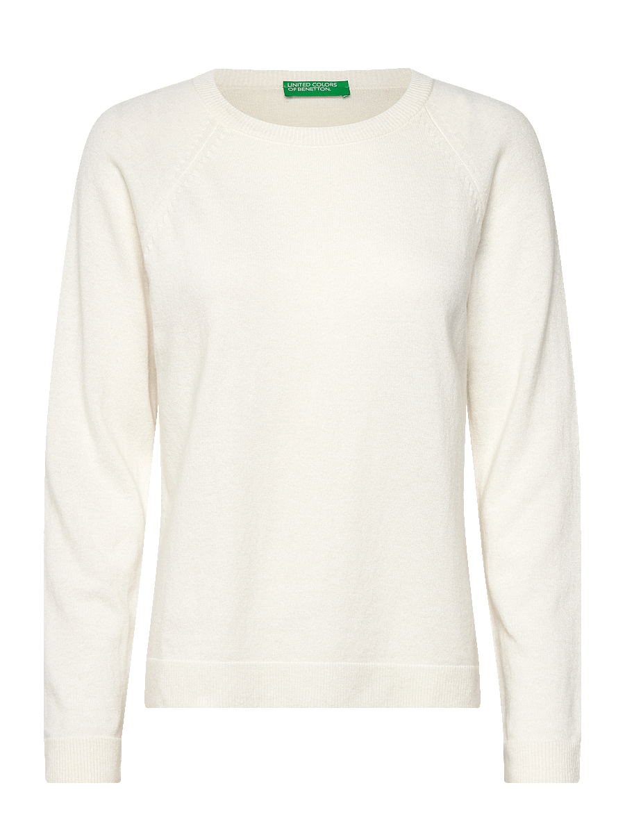 United Colors of Benetton - SWEATER L/S - stickade tröjor - white - 1