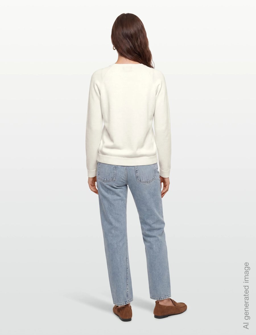 United Colors of Benetton - SWEATER L/S - stickade tröjor - white - 4