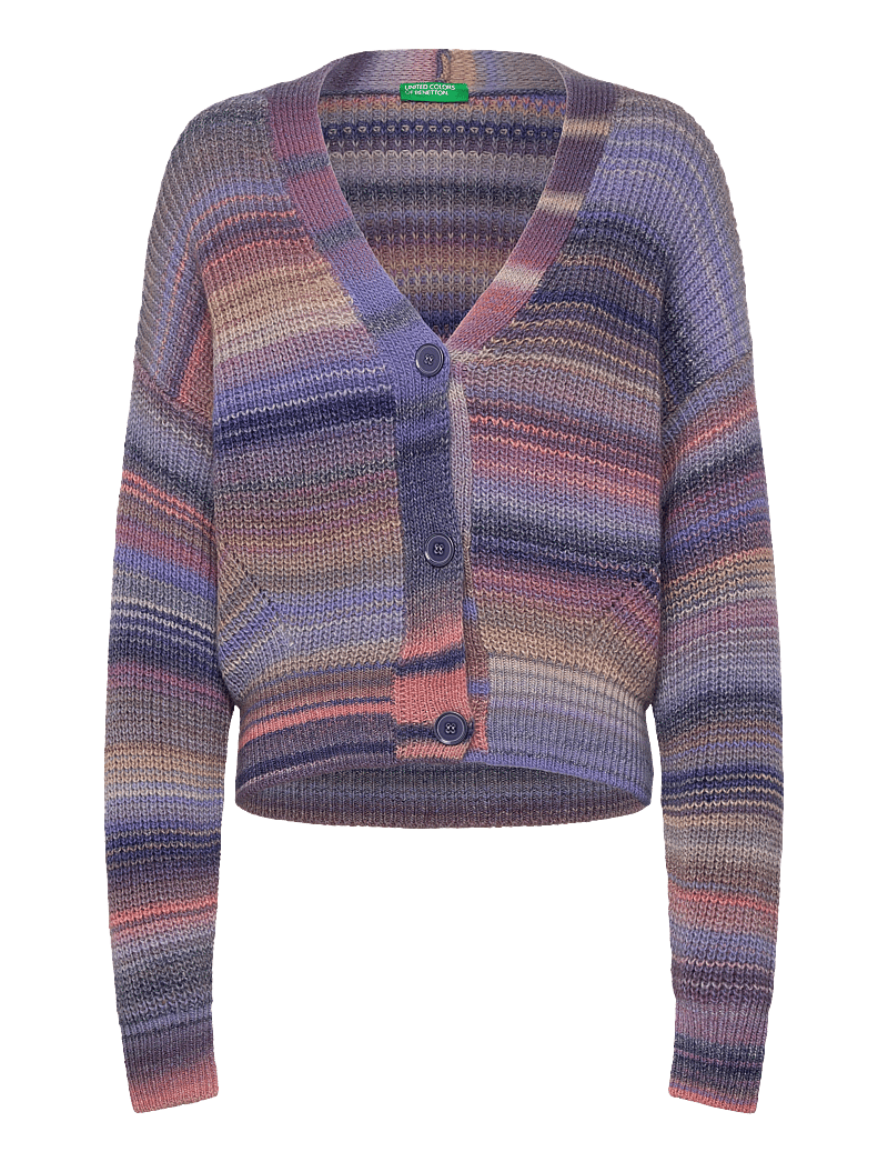 Merinowolle Benetton Strickpullover Damen Dunkelblauer