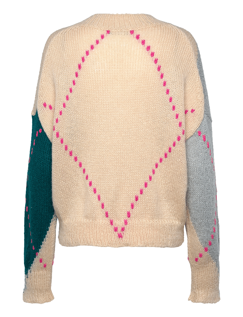 United Colors of Benetton - V NECK SWEATER L/S - sviitrid - cream - 1