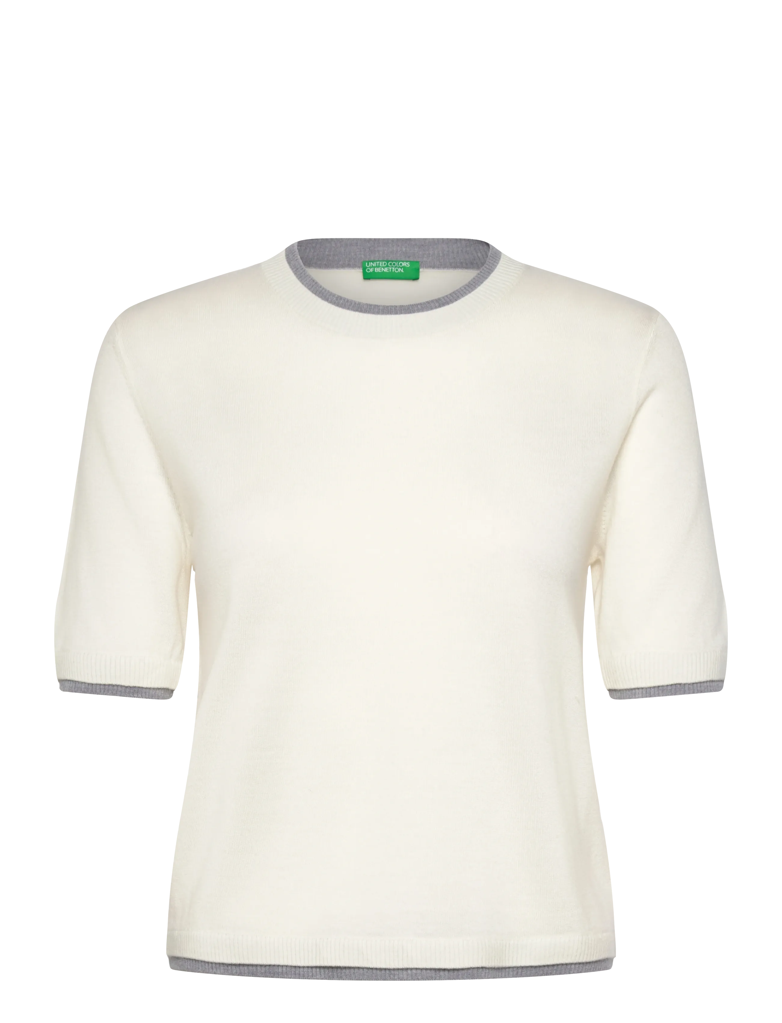 UNITED COLORS OF BENETTON Pullover Weiß - M - Damen