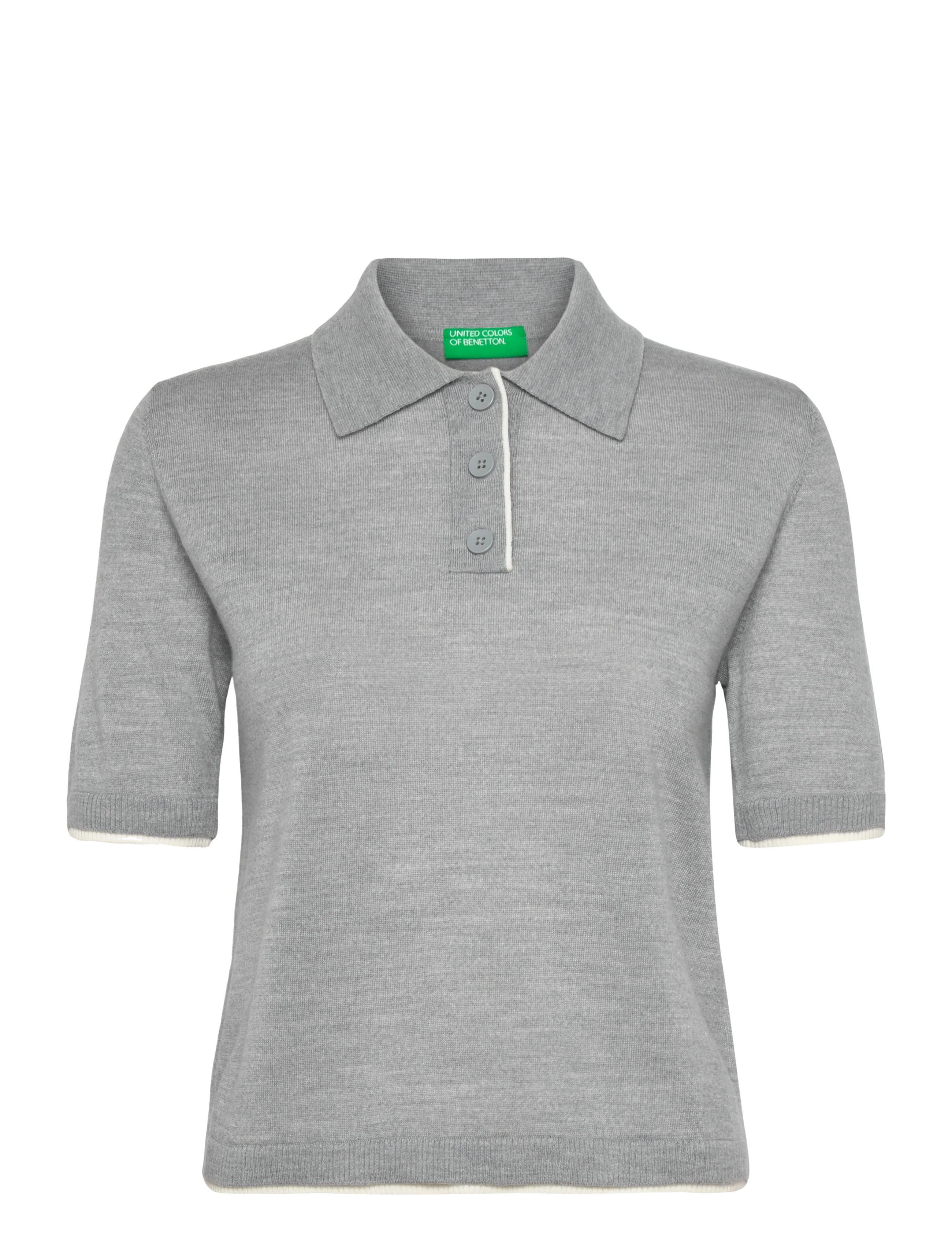 UNITED COLORS OF BENETTON H/S Polo Shirt Grau - XL - Damen