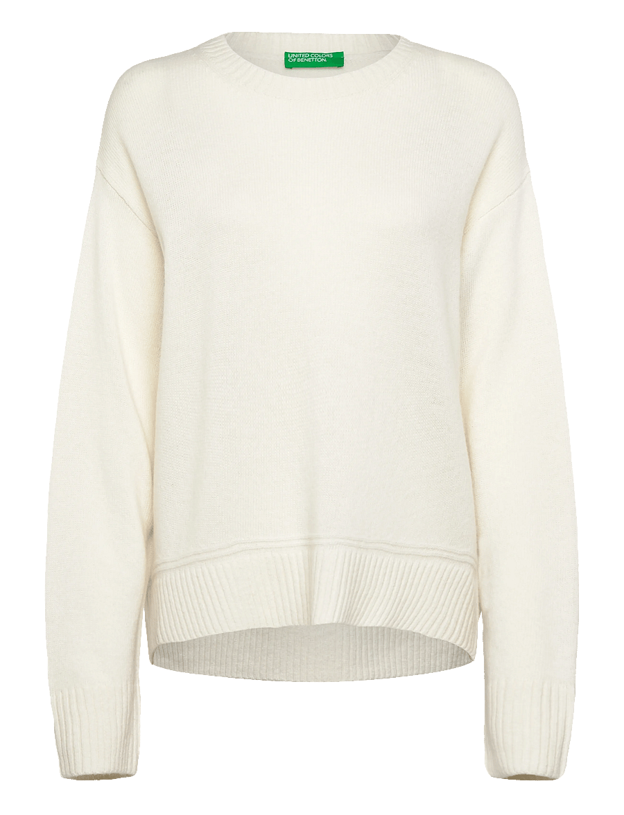 United Colors of Benetton - SWEATER L/S - striktrøjer - white - 0