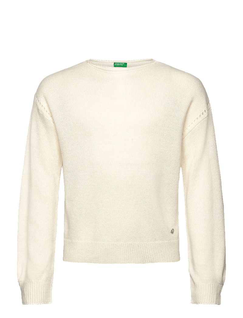 United Colors of Benetton - SWEATER L/S - stickade tröjor - white - 0