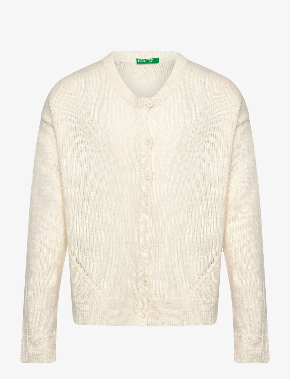 United Colors of Benetton - L/S SWEATER - cardigans - white - 0