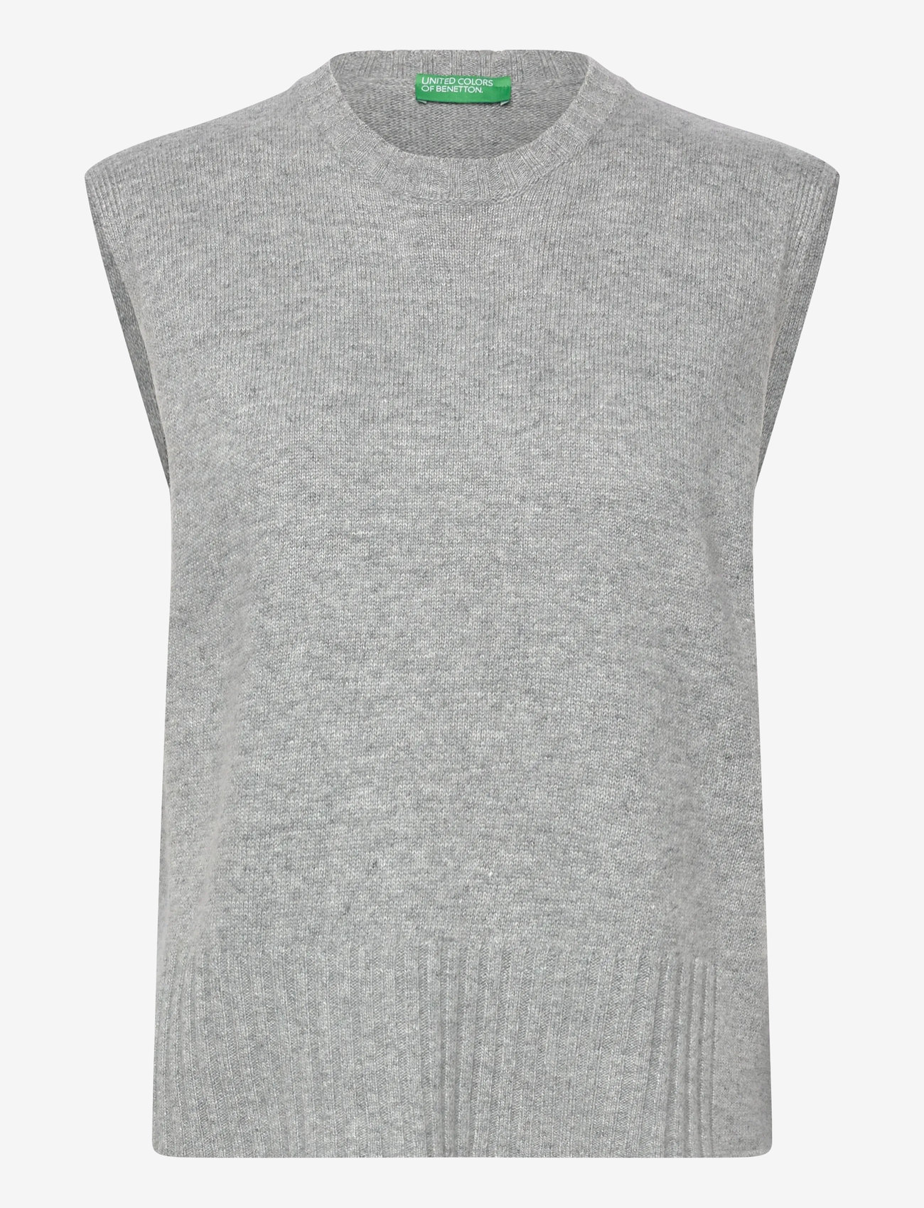 United Colors of Benetton - SLEEVELESS SWEATER - stickade västar - grey - 0