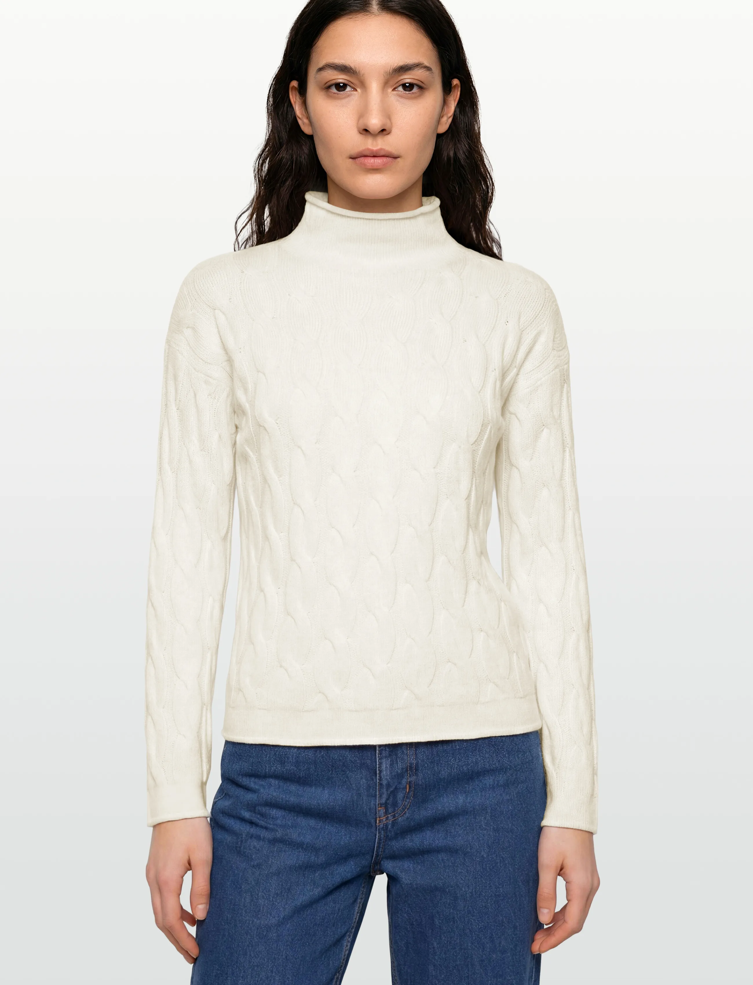 United Colors of Benetton - TURTLE NECK SW. L/S - gebreide truien - white - 3