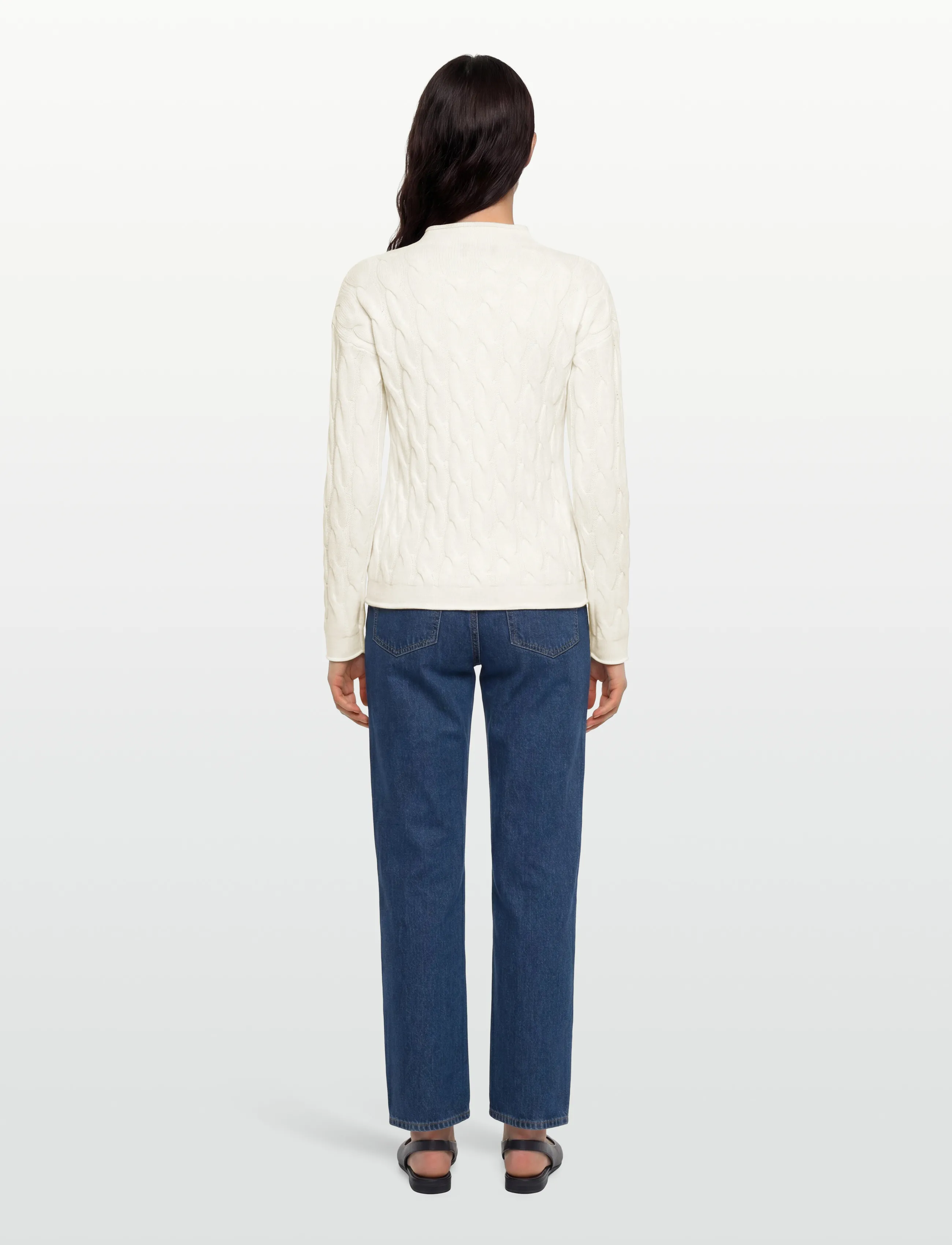 United Colors of Benetton - TURTLE NECK SW. L/S - gebreide truien - white - 4