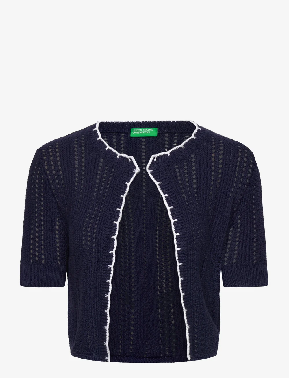 United Colors of Benetton - BUTTONED SWEATER H/S - cardigans - blue - 0