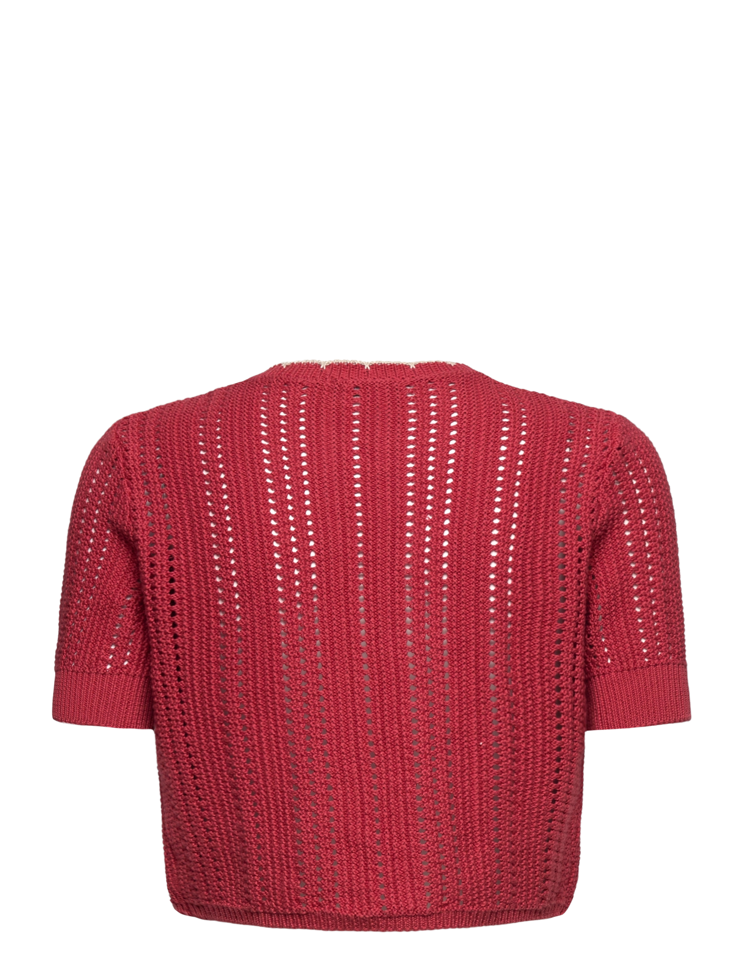 United Colors of Benetton - BUTTONED SWEATER H/S - cardigans - red - 1