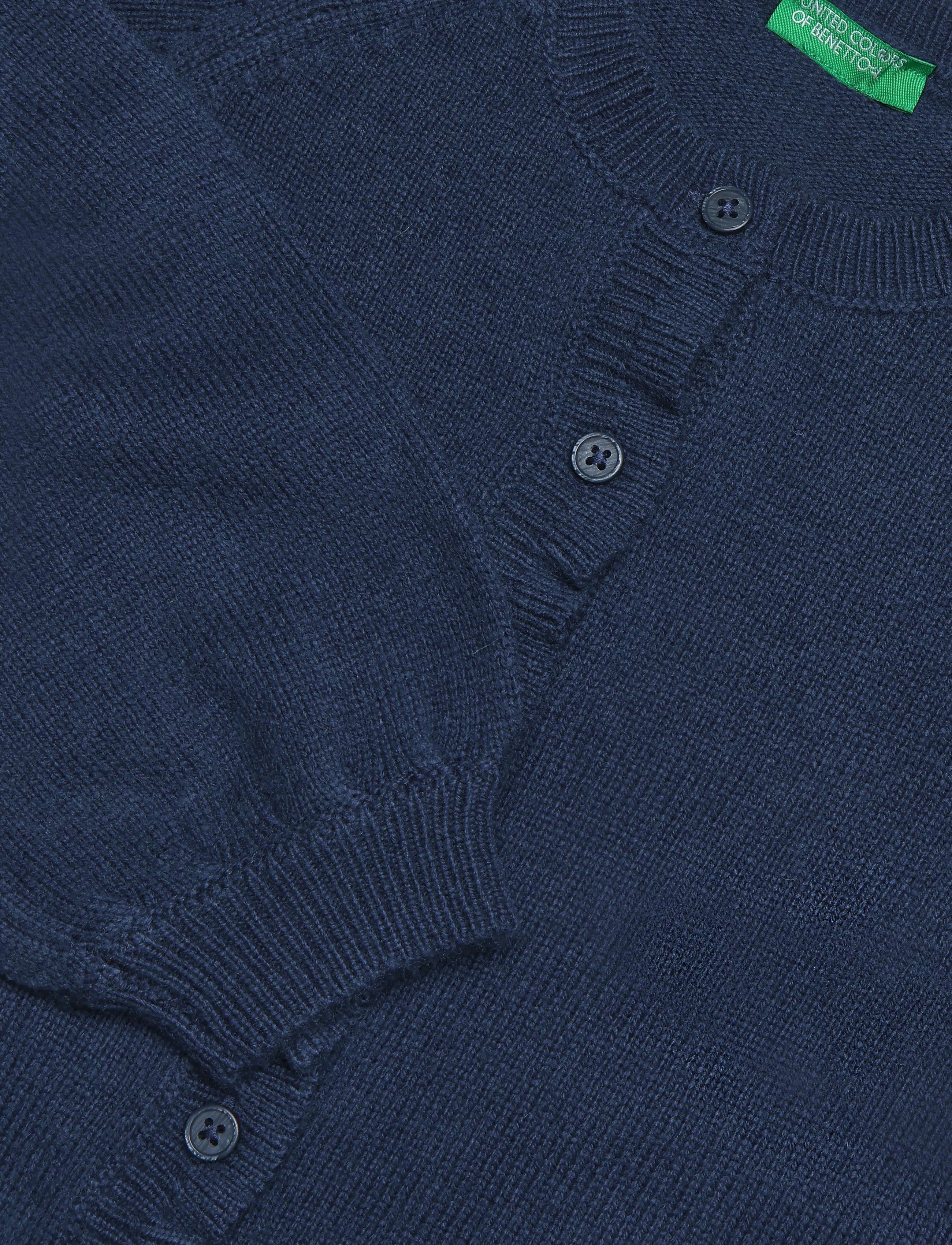 United Colors of Benetton - L/S SWEATER - cardigans - blue - 2