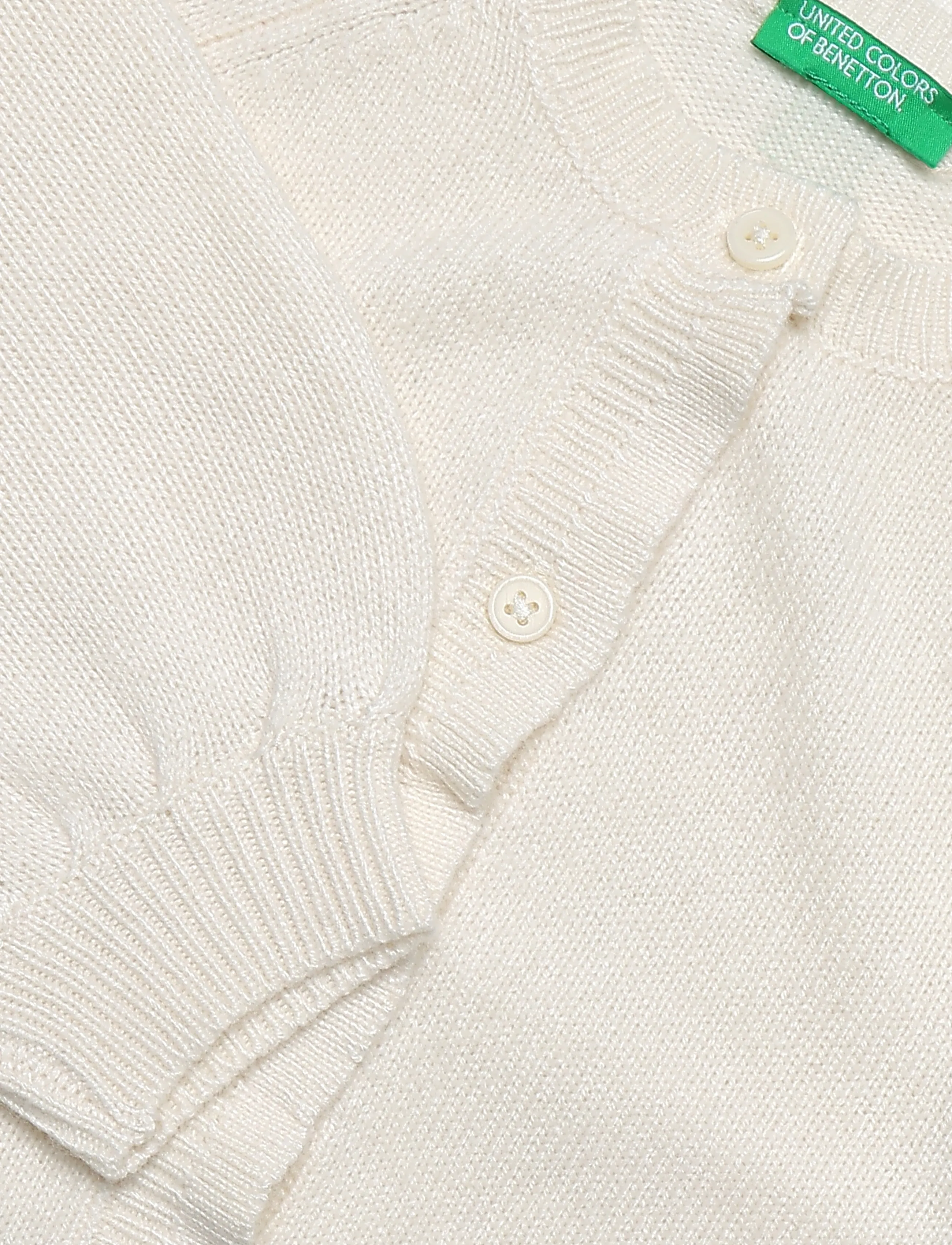 United Colors of Benetton - L/S SWEATER - cardigans - white - 2