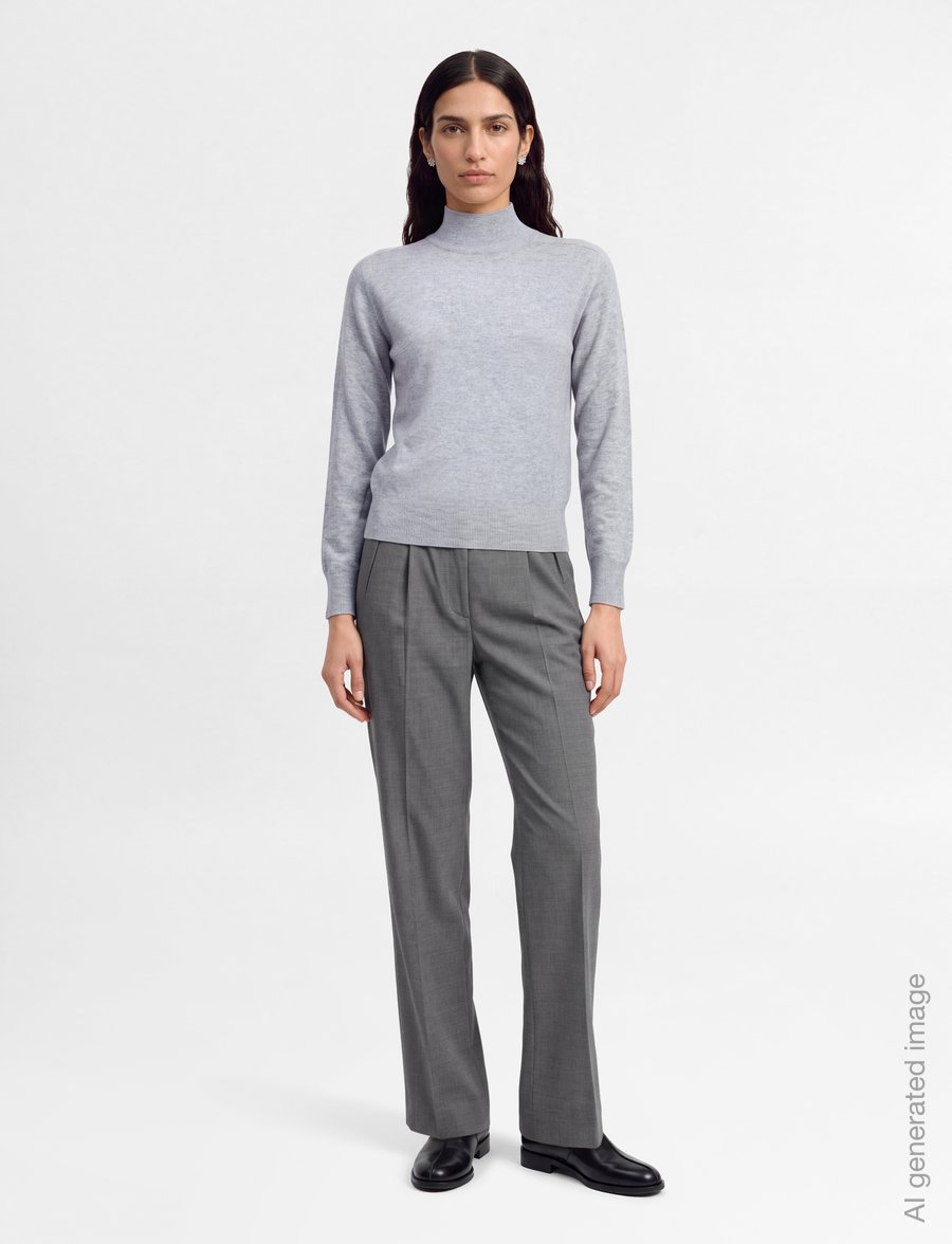 United Colors of Benetton - TURTLE NECK SWEATER - stickade tröjor - grey - 0