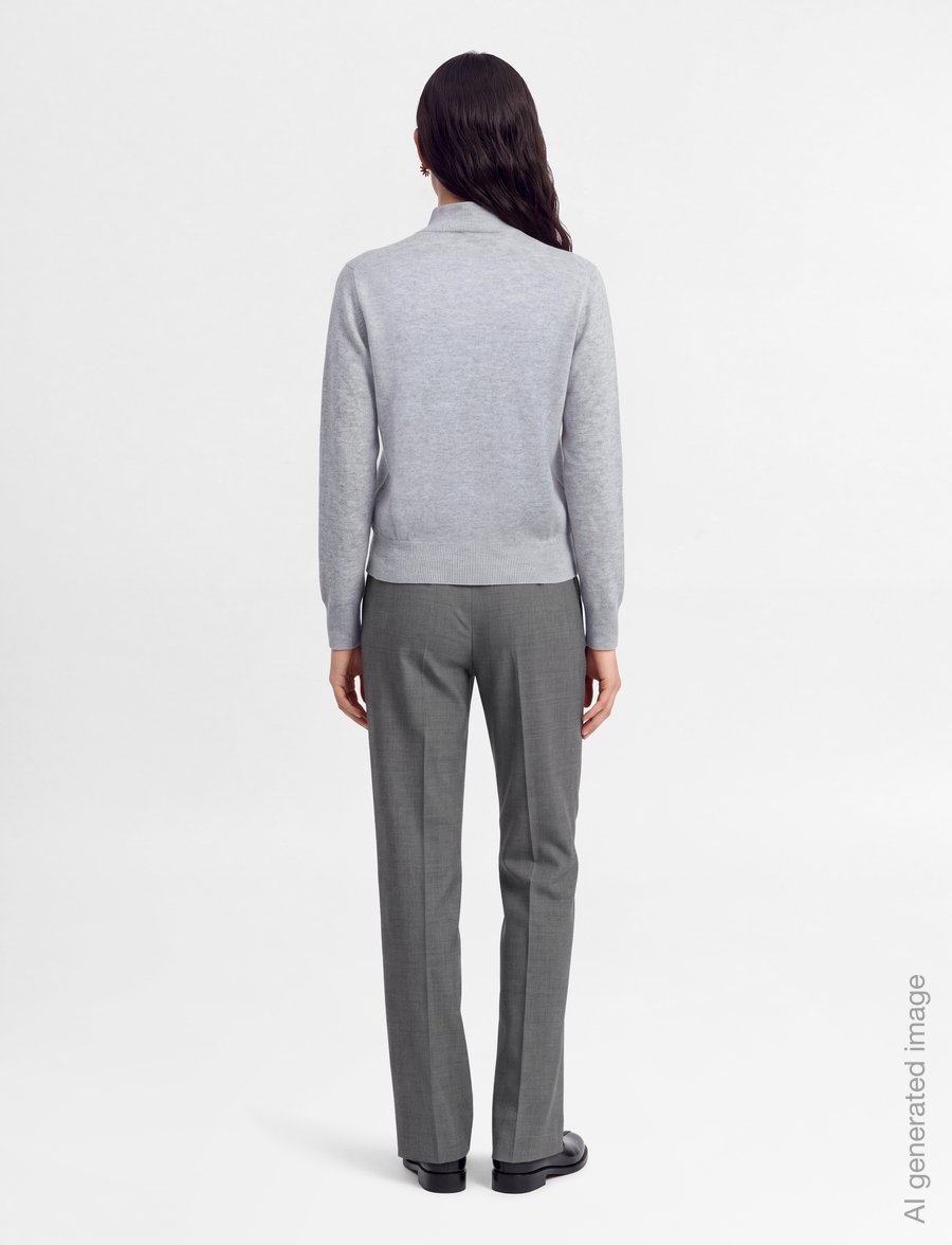 United Colors of Benetton - TURTLE NECK SWEATER - stickade tröjor - grey - 4