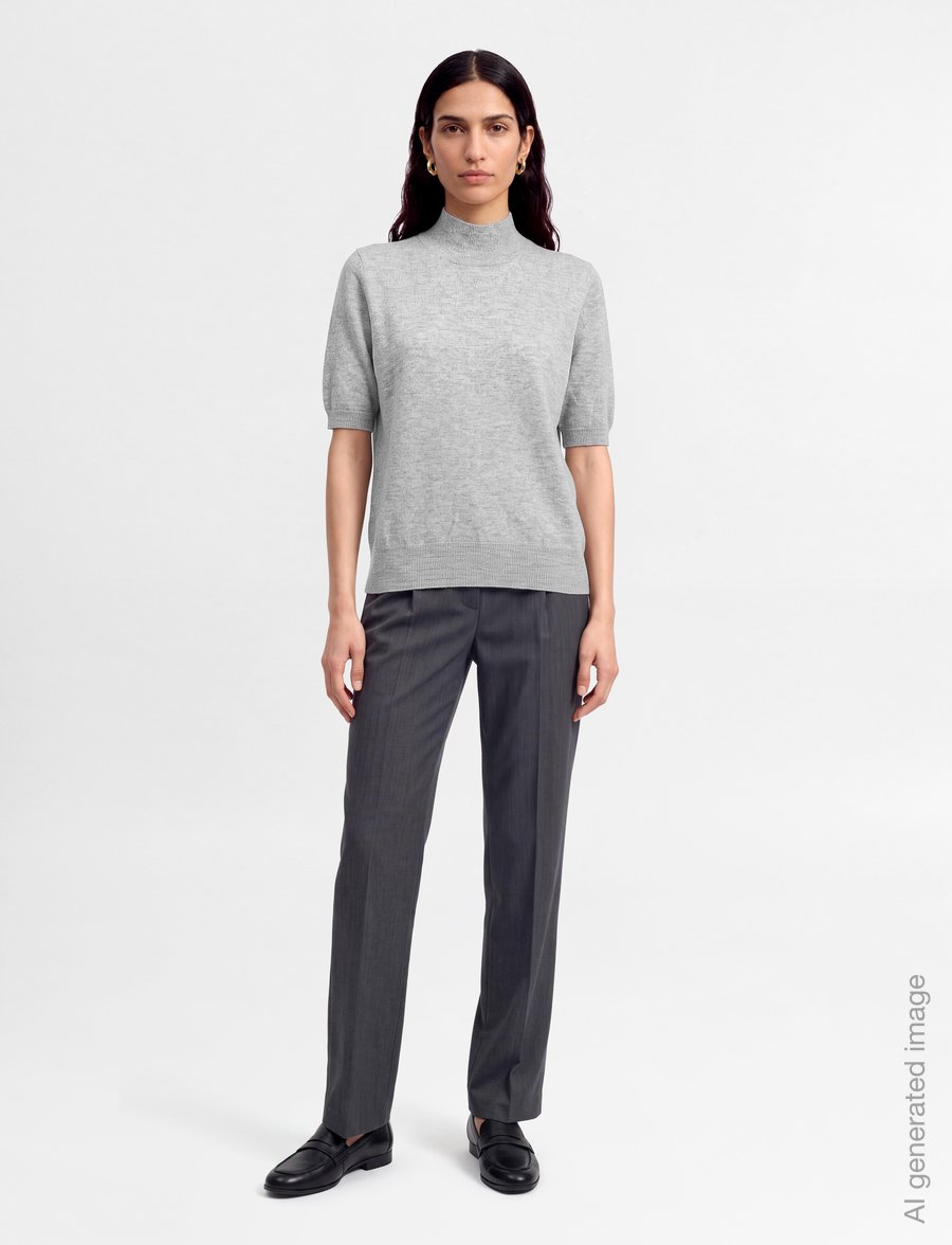 United Colors of Benetton - TURTLE NECK SWEATER - stickade tröjor - grey - 0