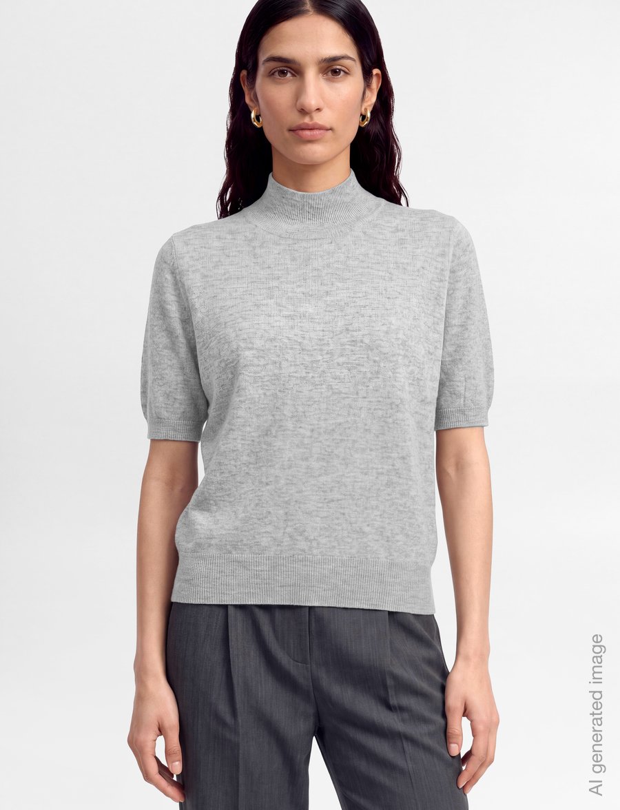 United Colors of Benetton - TURTLE NECK SWEATER - stickade tröjor - grey - 3