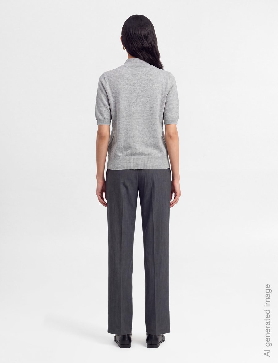 United Colors of Benetton - TURTLE NECK SWEATER - stickade tröjor - grey - 4