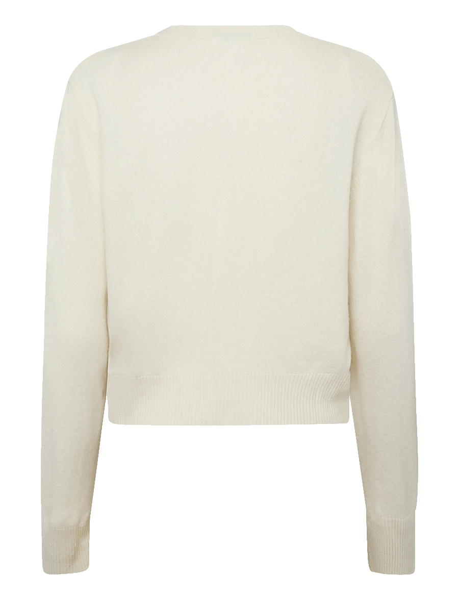 United Colors of Benetton - L/S SWEATER - strickjacken - white - 1