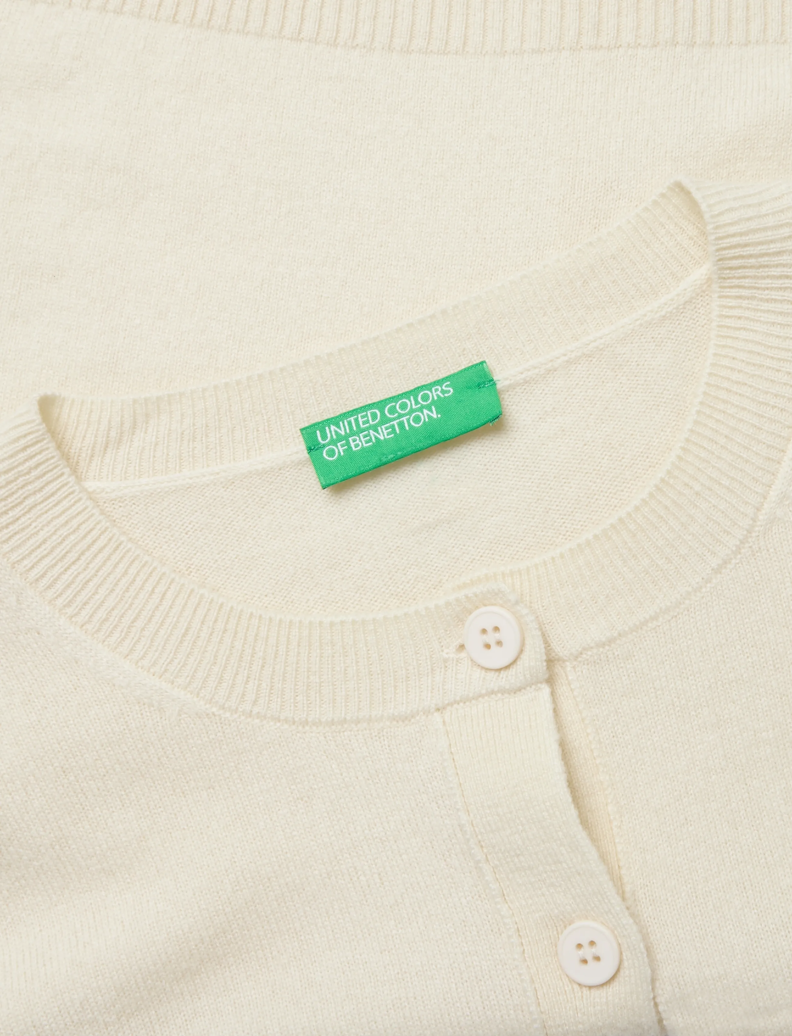United Colors of Benetton - L/S SWEATER - cardigans - white - 2