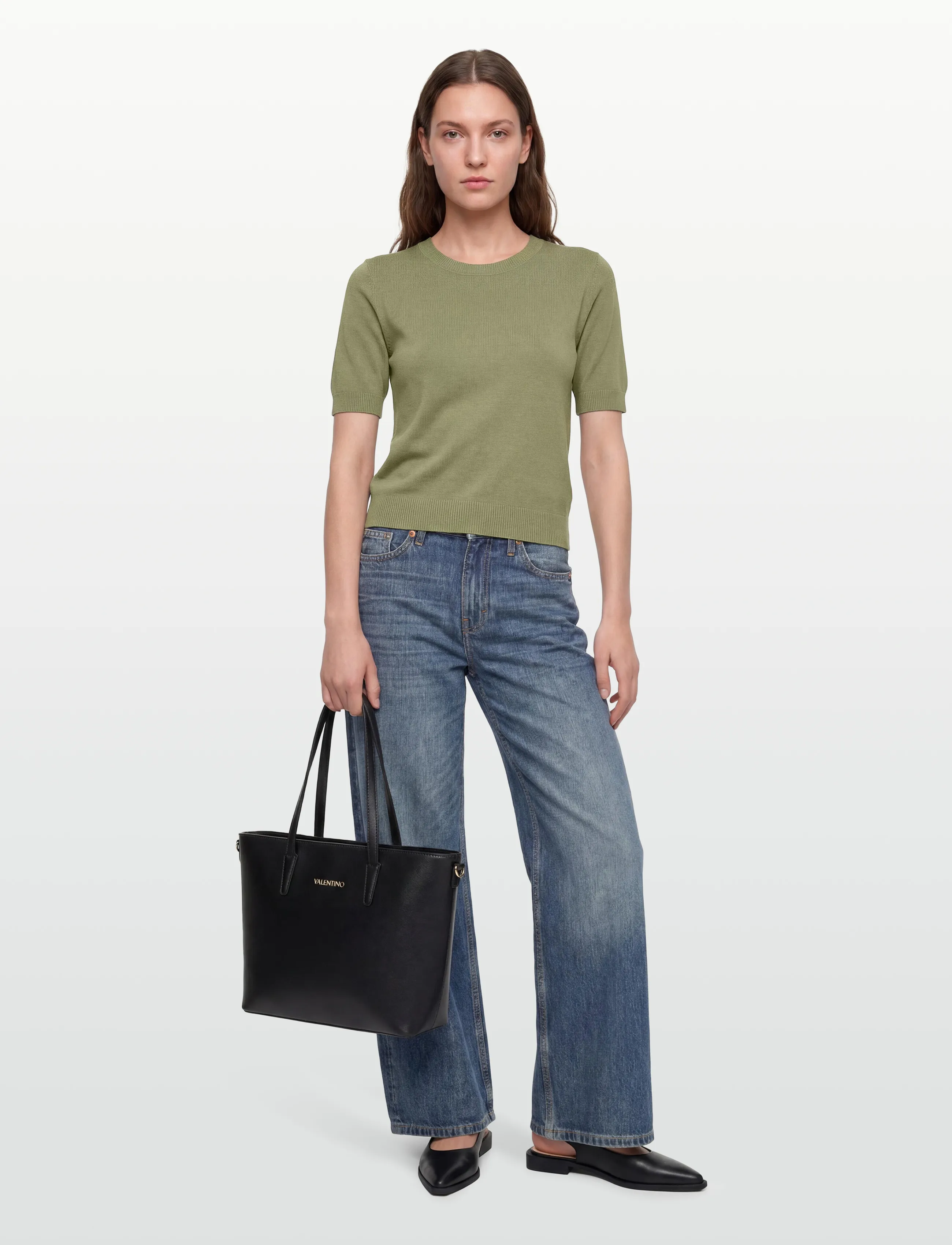 United Colors of Benetton Sweater, S, Green, Strik > Trøjer, Dame