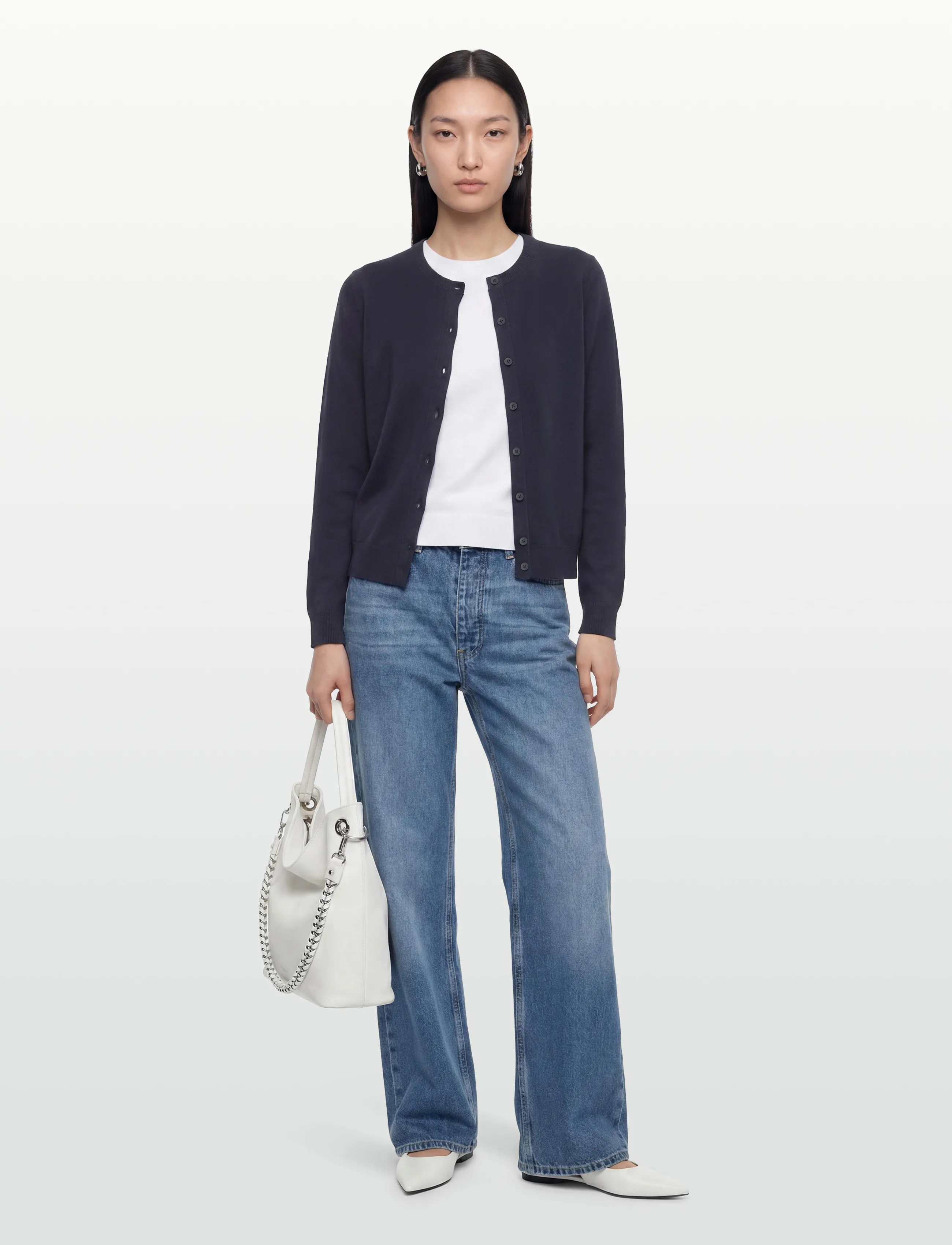 United Colors of Benetton - L/S SWEATER - cardigans - blue - 0
