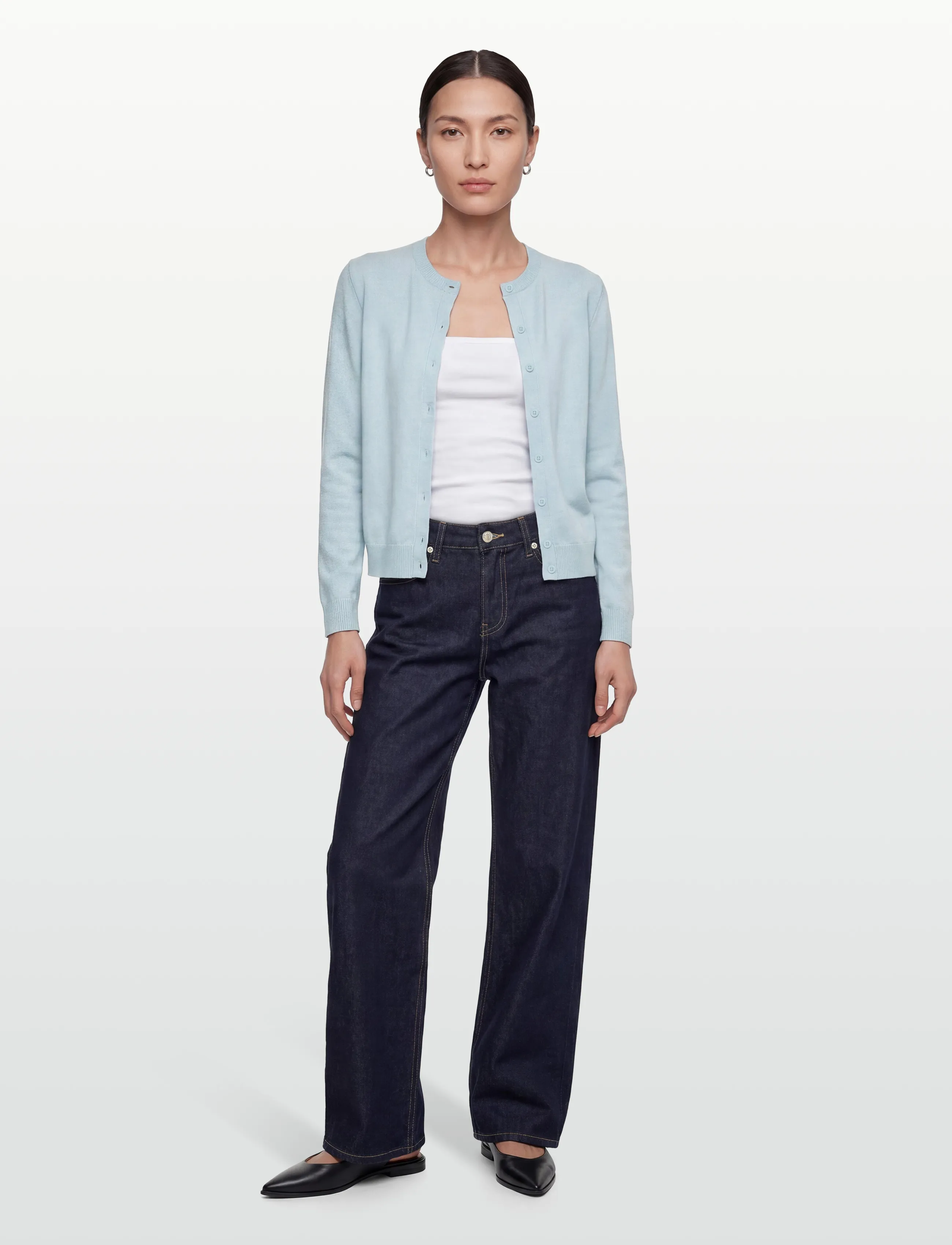 United Colors of Benetton - L/S SWEATER - cardigans - blue - 0