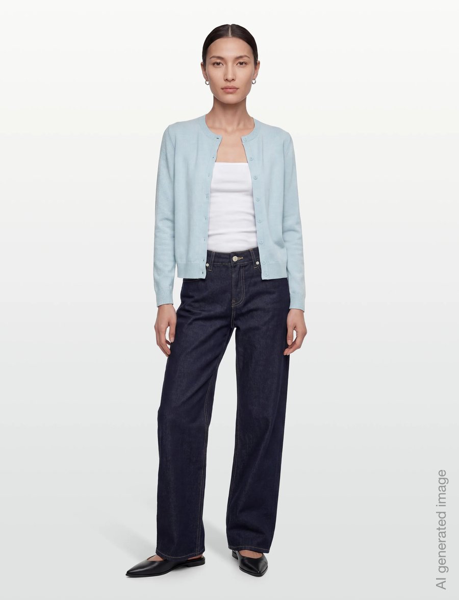 United Colors of Benetton - L/S SWEATER - cardigans - blue - 0