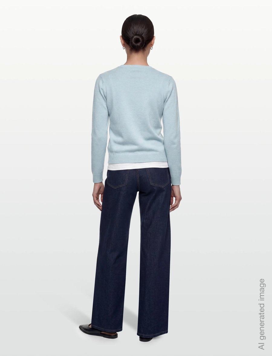 United Colors of Benetton - L/S SWEATER - cardigans - blue - 4
