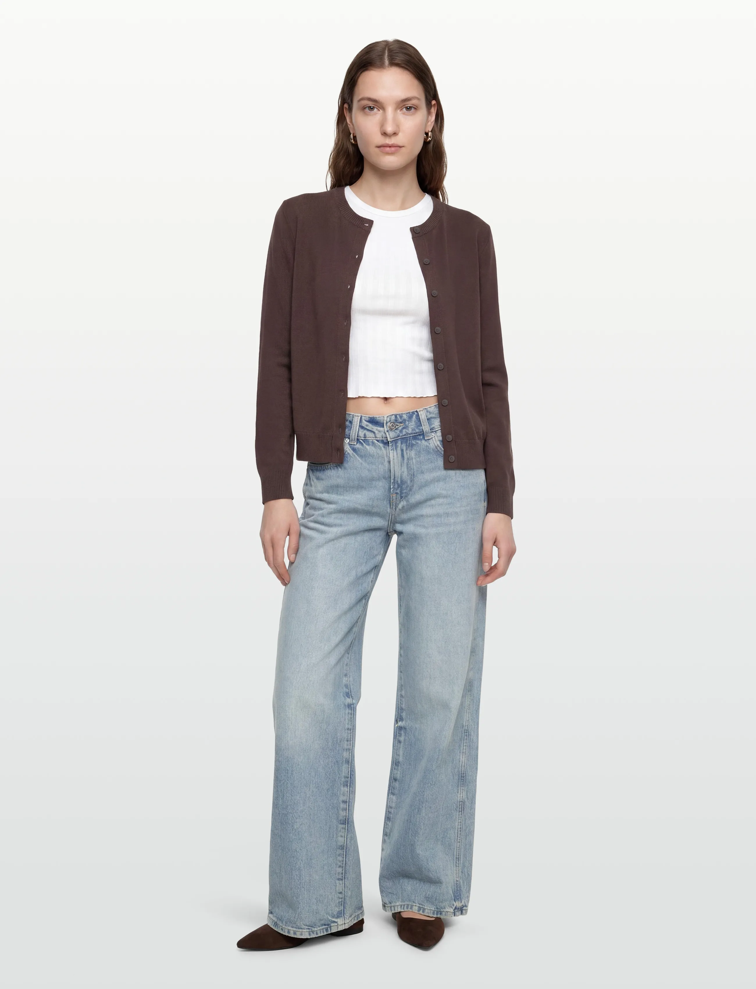 United Colors of Benetton - L/S SWEATER - cardigans - brown - 0