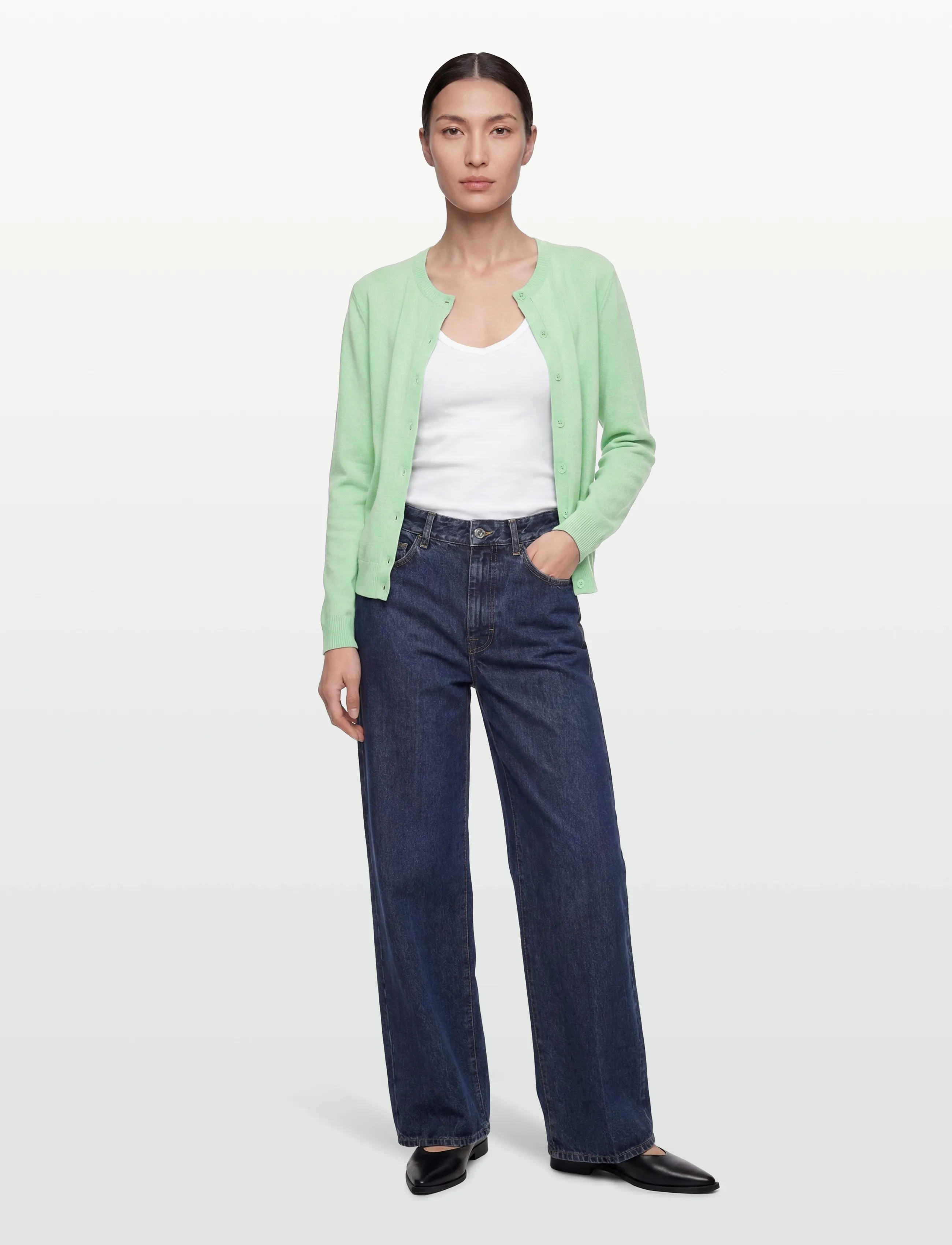 United Colors of Benetton L/S Sweater, Kvinder, Cardigan, Grøn, Str: L