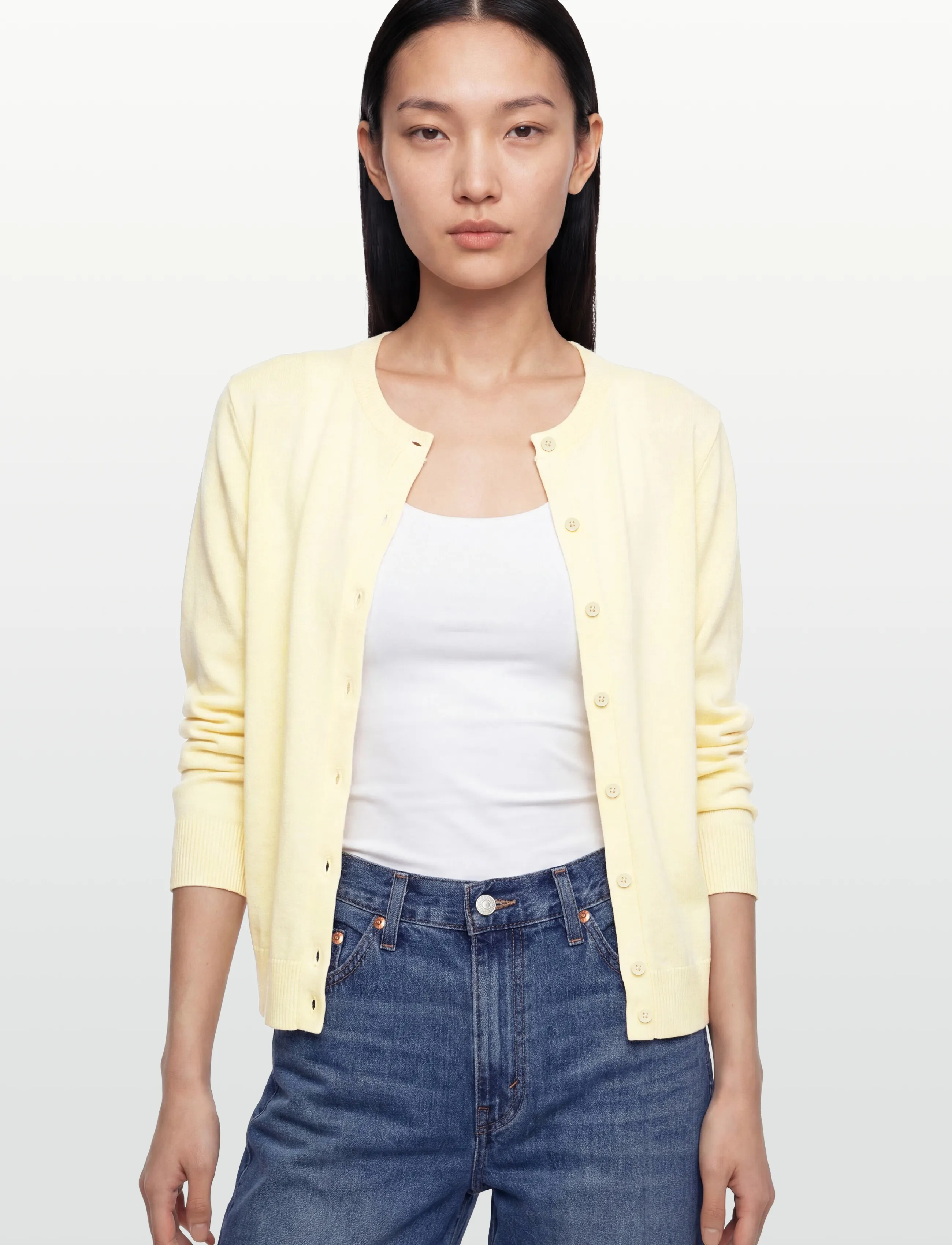 United Colors of Benetton - L/S SWEATER - strickjacken - yellow - 3