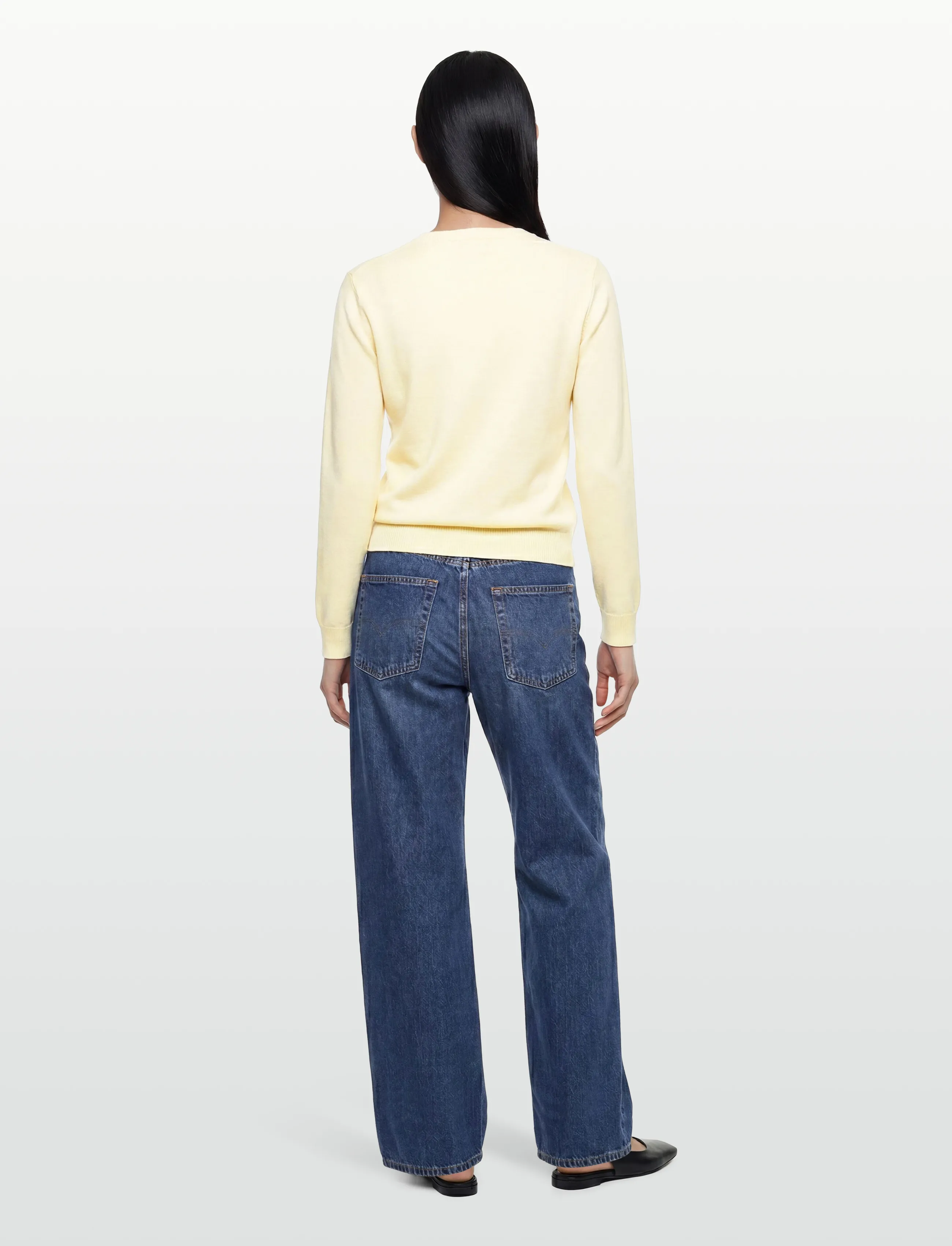 United Colors of Benetton - L/S SWEATER - strickjacken - yellow - 4