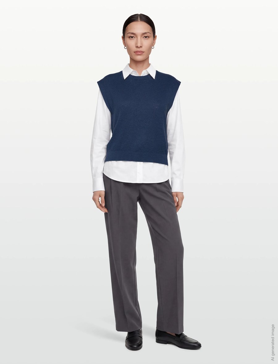 United Colors of Benetton - SLEEVELESS SWEATER - vestes tricot - blue - 0
