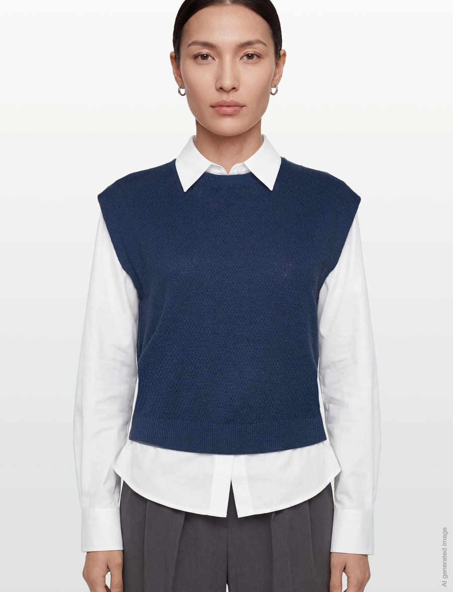 United Colors of Benetton - SLEEVELESS SWEATER - vestes tricot - blue - 3