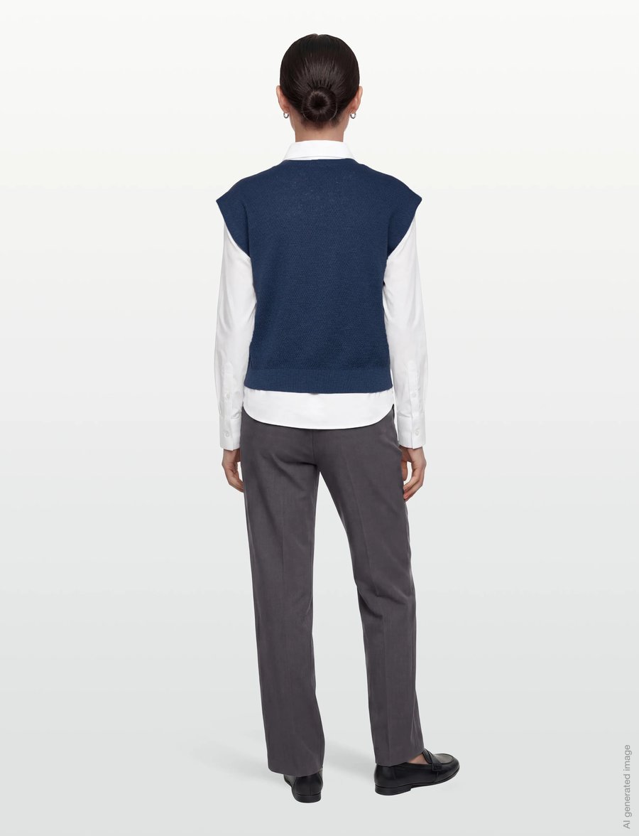 United Colors of Benetton - SLEEVELESS SWEATER - vestes tricot - blue - 4