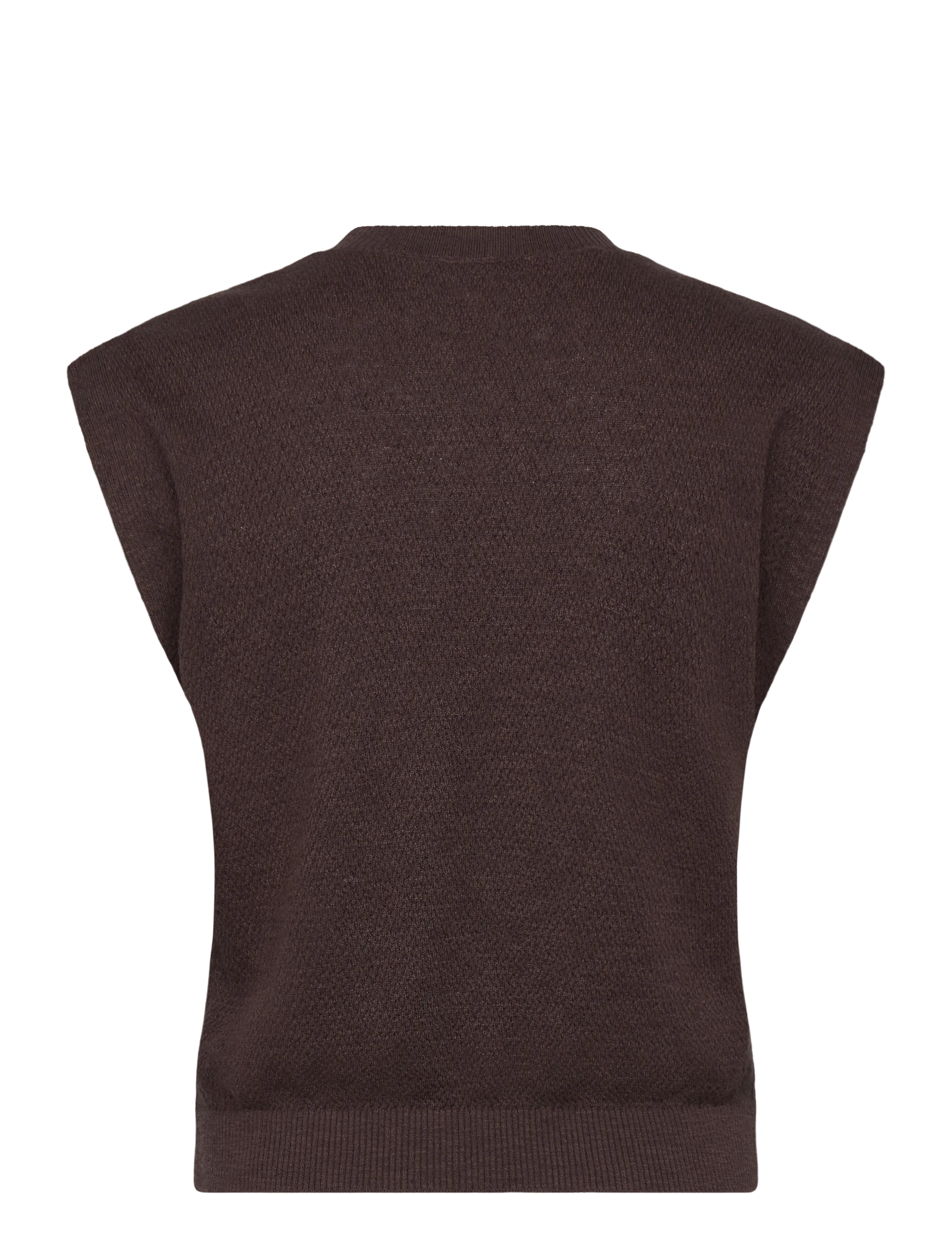 United Colors of Benetton - SLEEVELESS SWEATER - strikveste - brown - 2