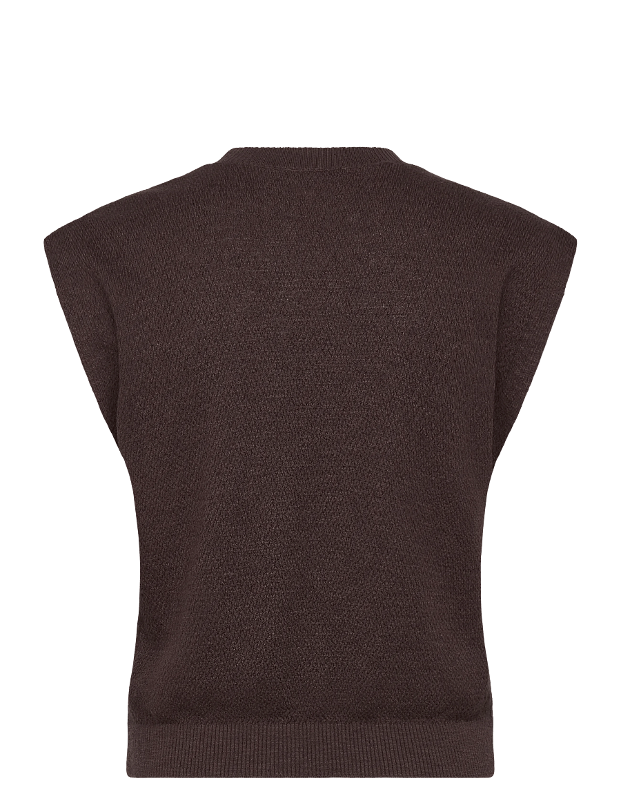 United Colors of Benetton - SLEEVELESS SWEATER - strikveste - brown - 2
