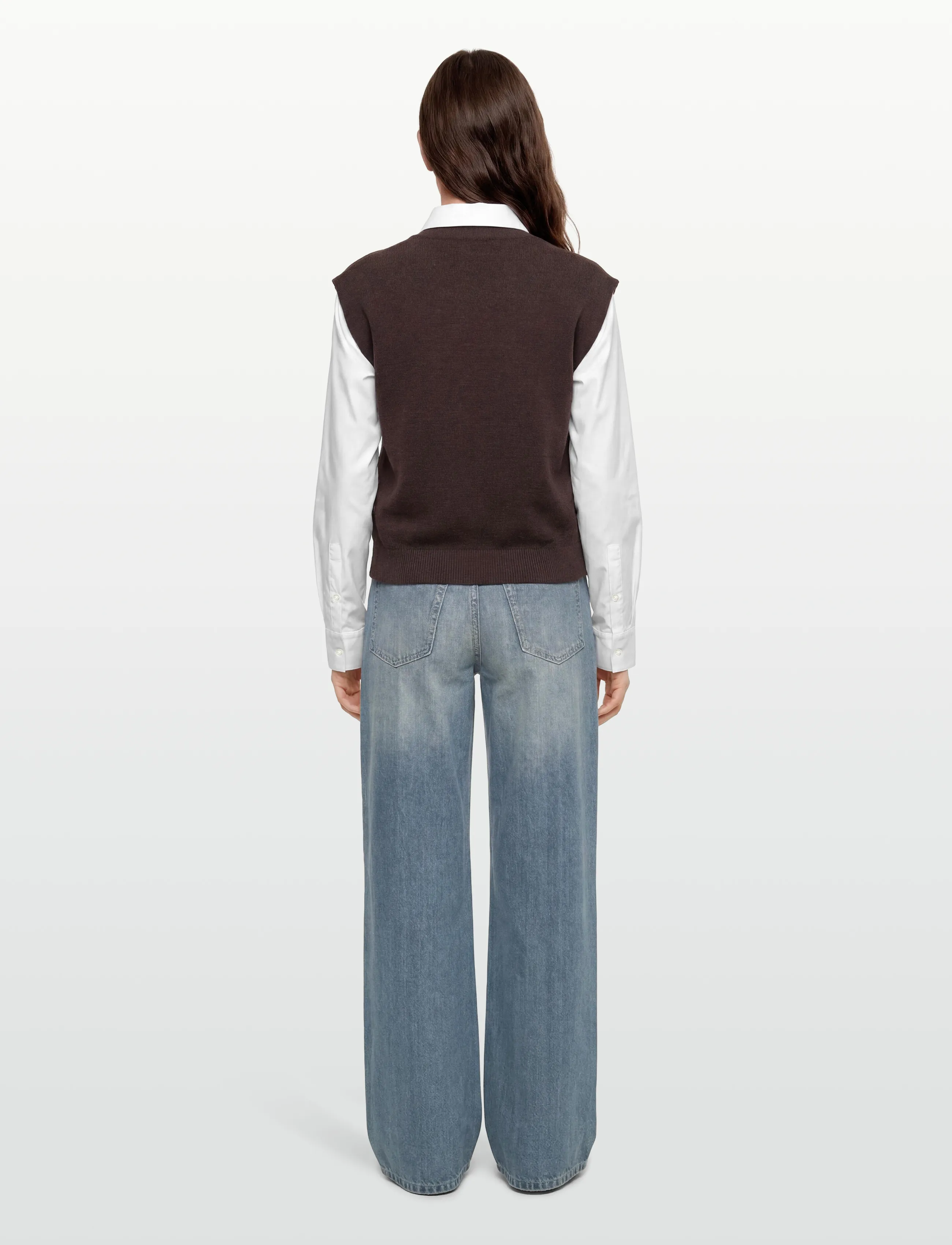 United Colors of Benetton - SLEEVELESS SWEATER - strikveste - brown - 4