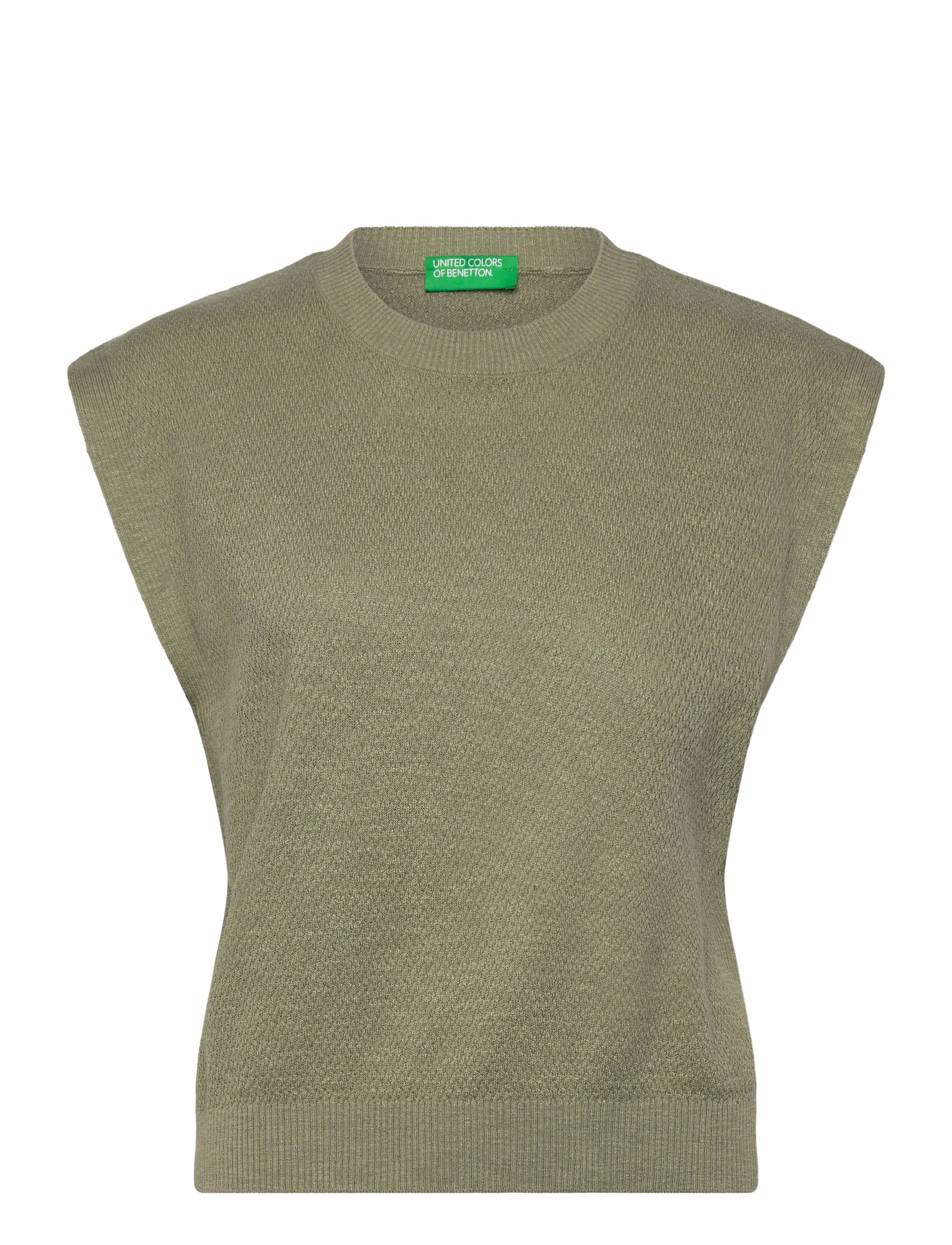 United Colors of Benetton SLEEVELESS SWEATER - Tøj - GREEN / khaki/green
