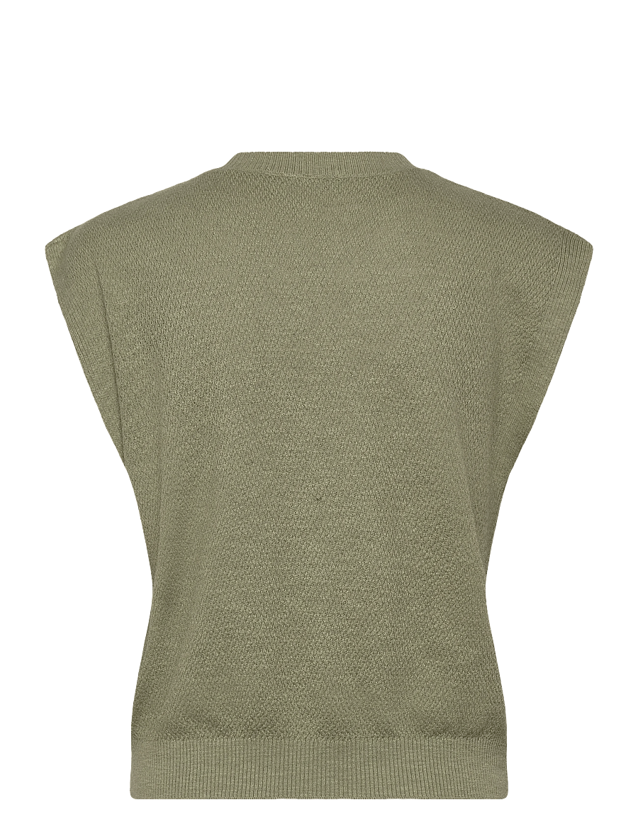 United Colors of Benetton - SLEEVELESS SWEATER - strikveste - green - 2