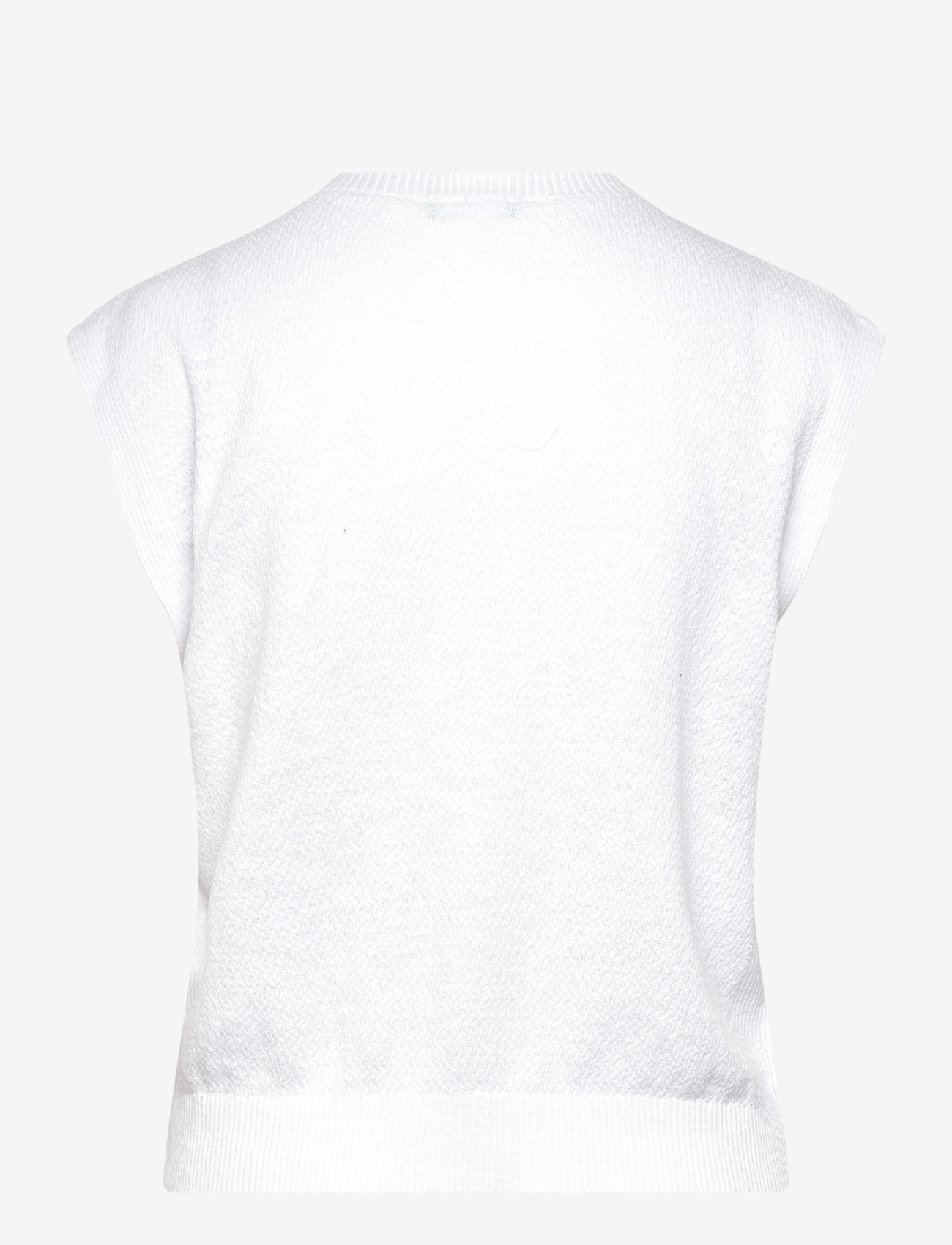 United Colors of Benetton - SLEEVELESS SWEATER - kootud vestid - white - 1