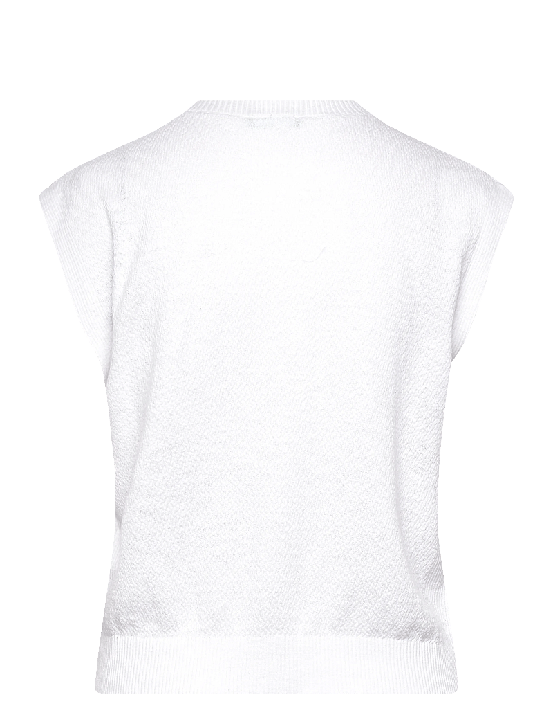 United Colors of Benetton - SLEEVELESS SWEATER - kootud vestid - white - 1