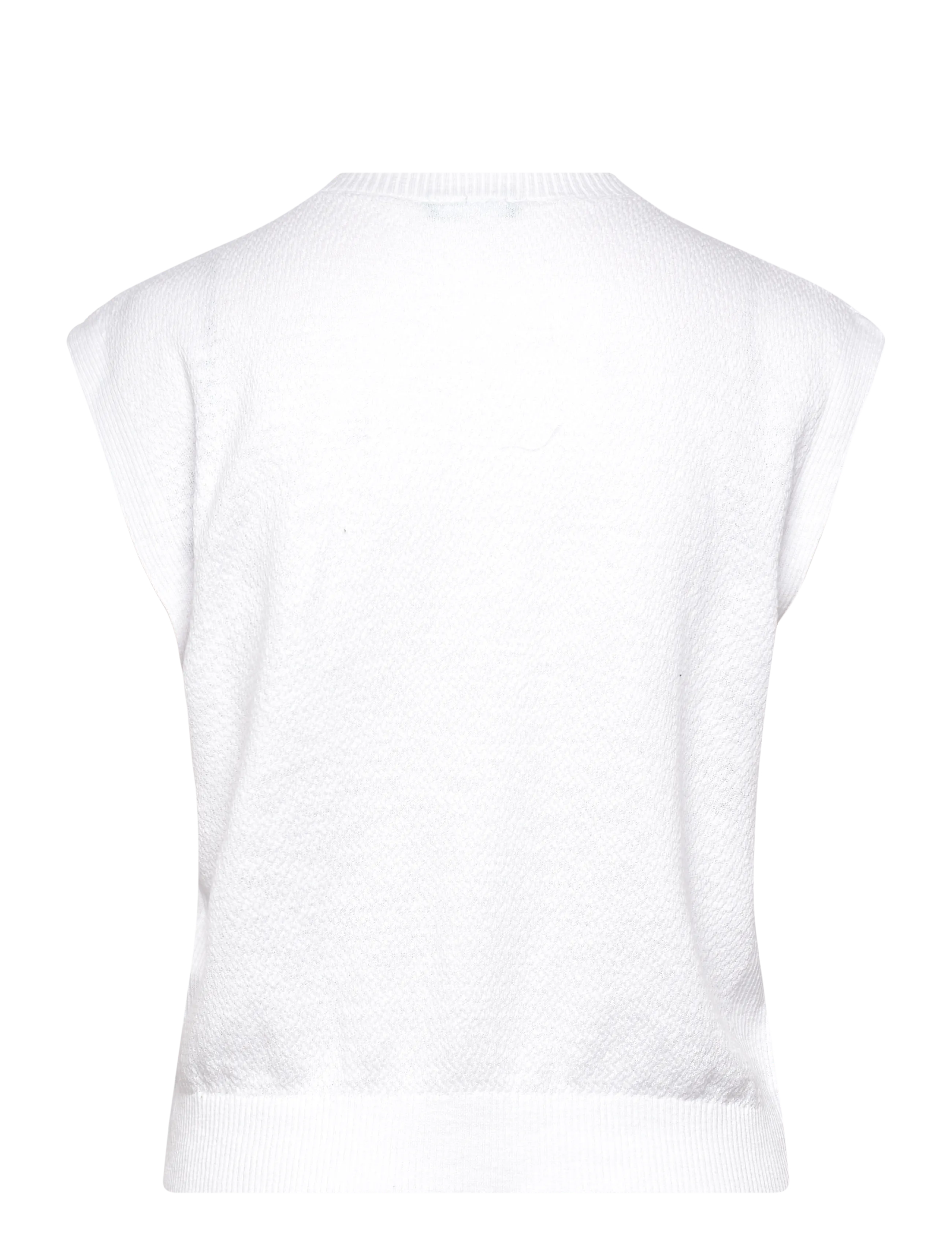 United Colors of Benetton - SLEEVELESS SWEATER - strickwesten - white - 1