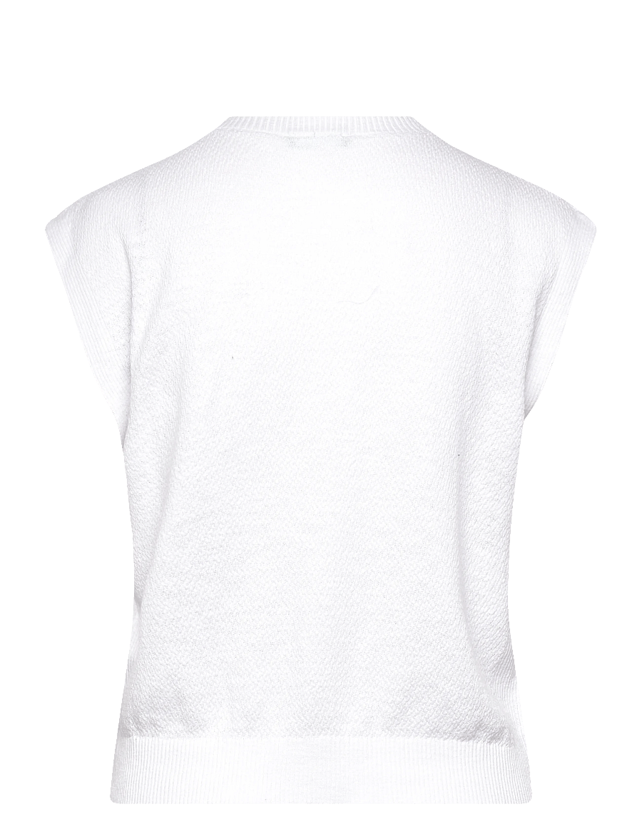 United Colors of Benetton - SLEEVELESS SWEATER - strickwesten - white - 1