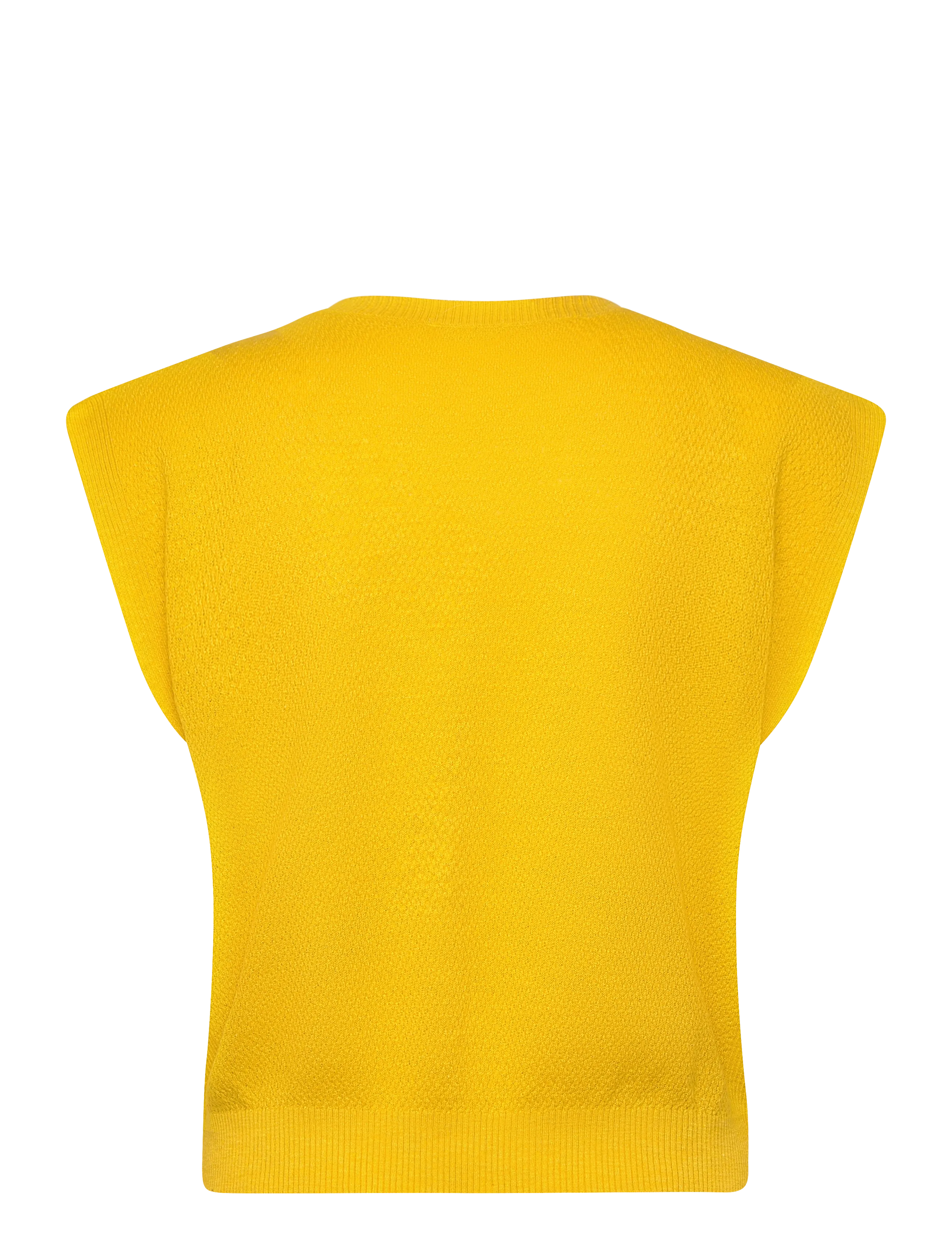 United Colors of Benetton - SLEEVELESS SWEATER - strikveste - yellow - 1