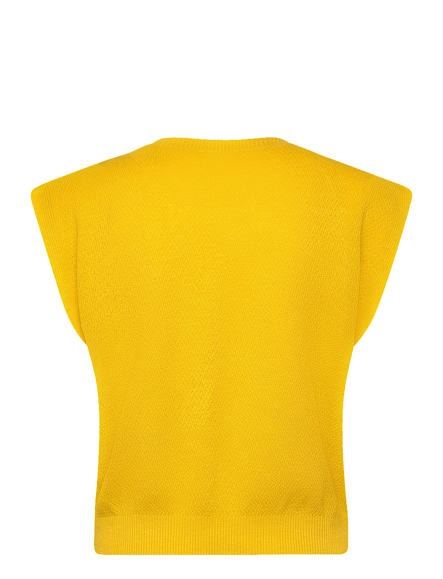 United Colors of Benetton - SLEEVELESS SWEATER - strikveste - yellow - 1