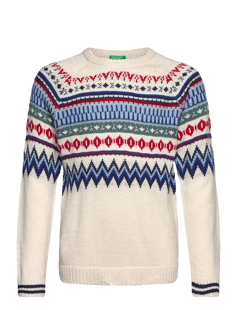 United Colors of Benetton - SWEATER L/S - stickade tröjor - white - 0