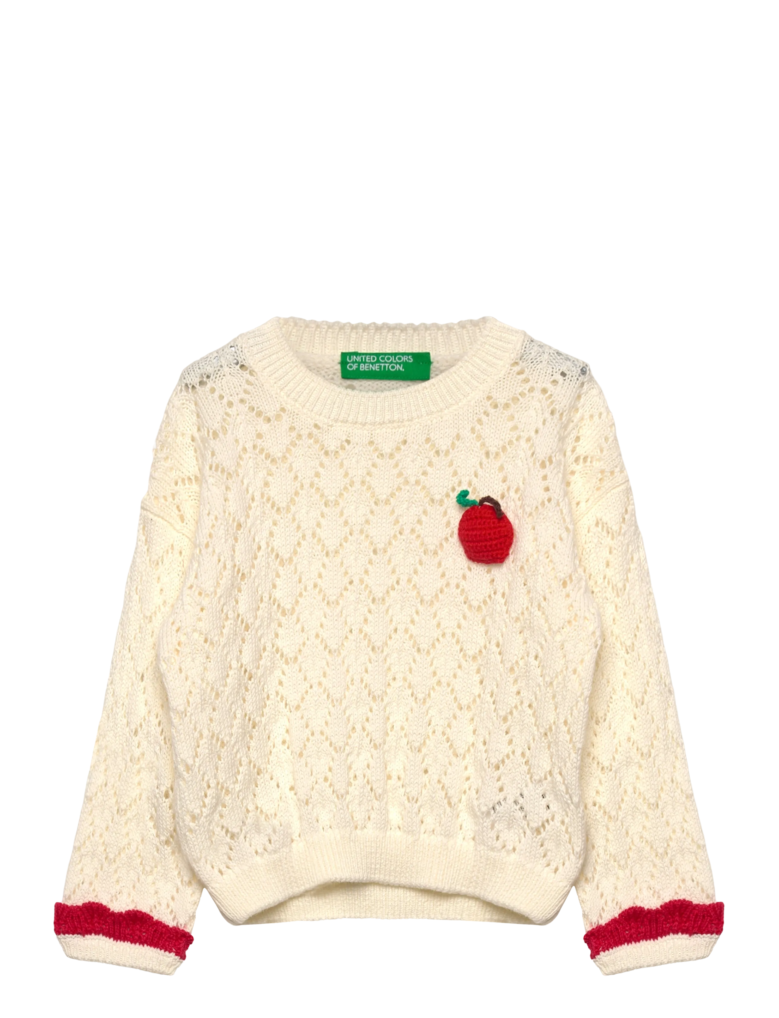 United Colors of Benetton SWEATER L/S - Strik - WHITE / cream