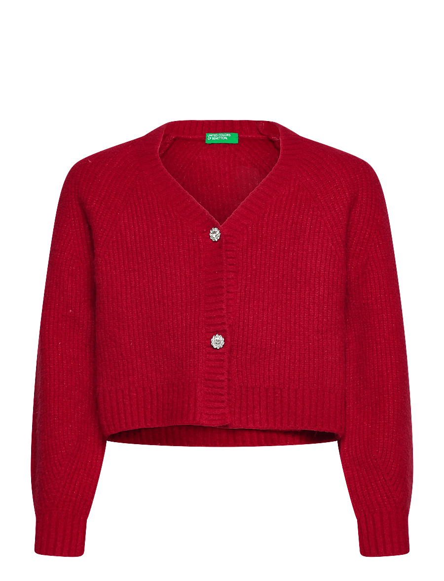 United Colors of Benetton - L/S CARDIGAN - cardigans - red - 0