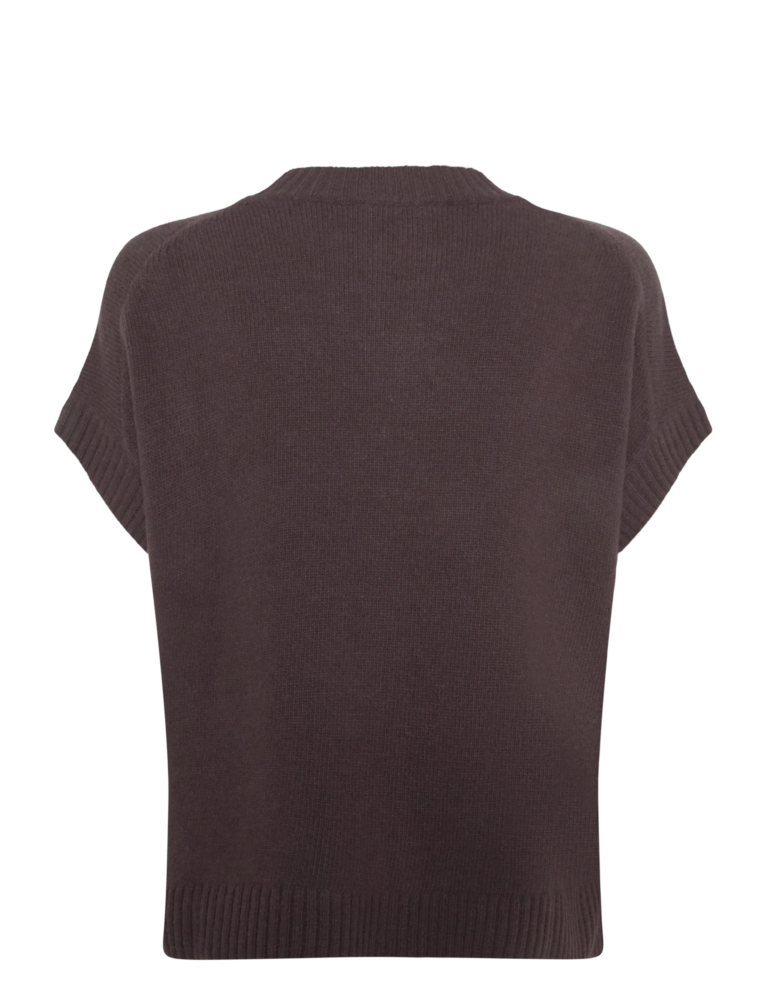 United Colors of Benetton - WAISTCOAT - stickade västar - brown - 1